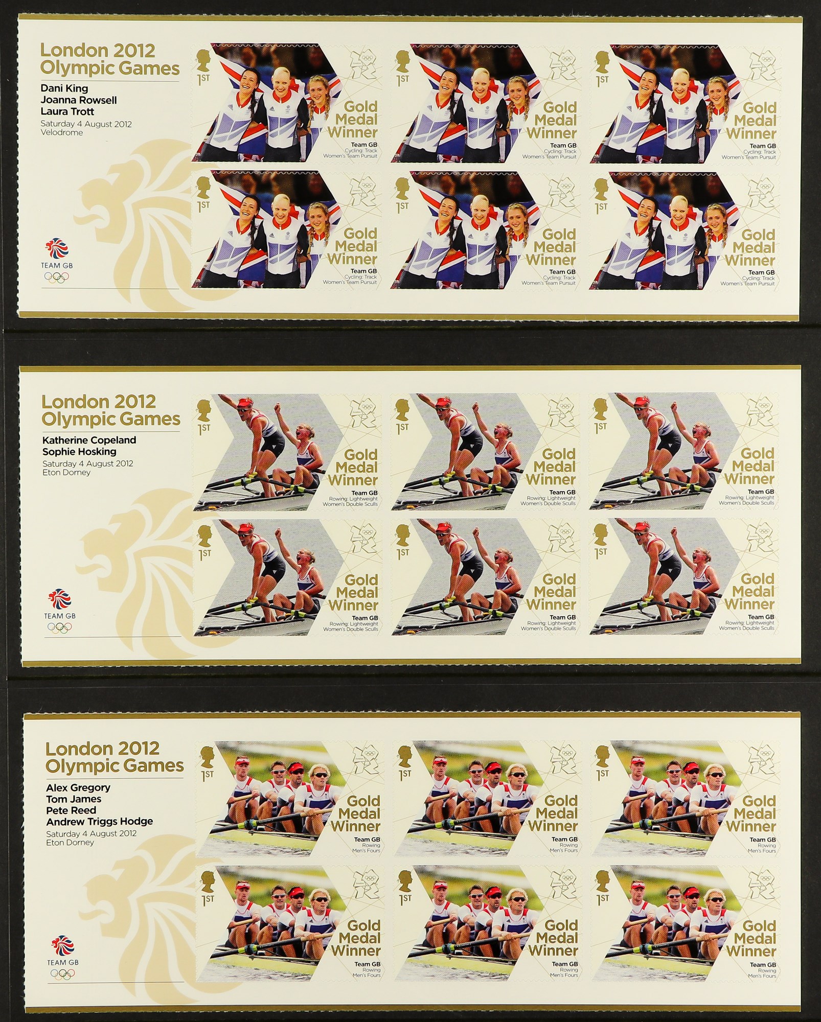 GB.ELIZABETH II 2012 Olympic Gold Medal Winners complete set of sheetlets of 6, SG 3342a/70a, and - Image 5 of 16