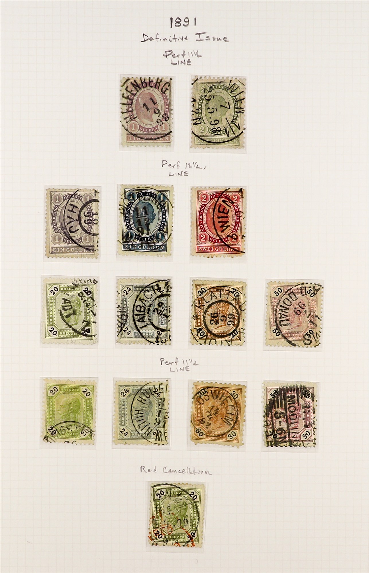 AUSTRIA 1890 - 1907 FRANZ JOSEF DEFINITIVES collection of over 300 stamps on album pages, semi- - Image 6 of 13