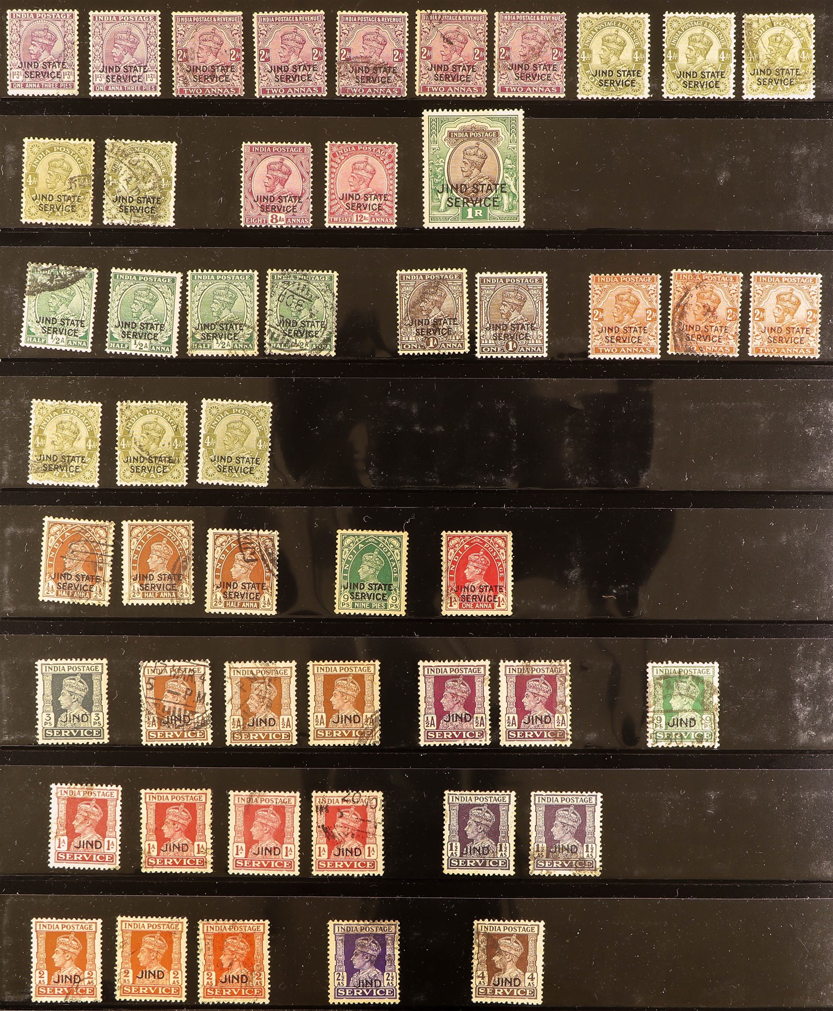 INDIAN CONVENTION STATES JIND 1885 - 1945 collection of 400+ mint & used stamps on protective - Image 5 of 5