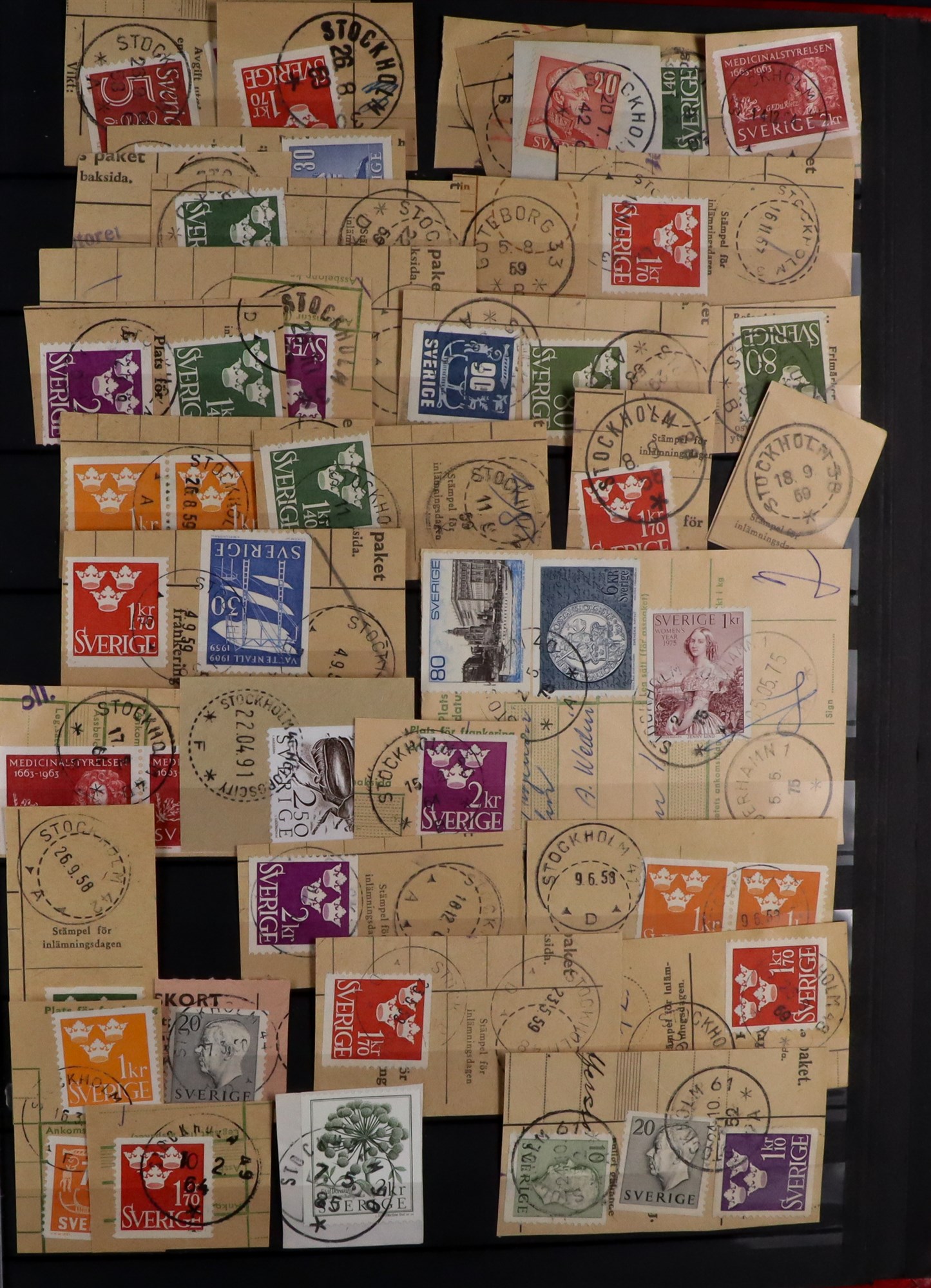 SWEDEN POSTMARKS Mostly 1880's-1950's used stamps selected for nice cancels, mostly with superb - Image 8 of 11
