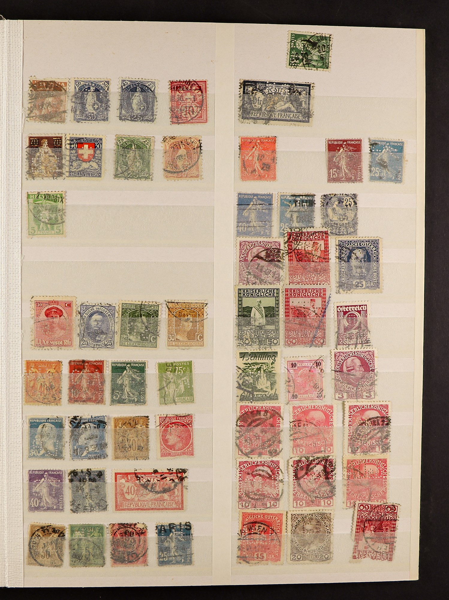 COLLECTIONS & ACCUMULATIONS PERFINS an accumulation of over 2500 stamps from all over the world ( - Image 8 of 17