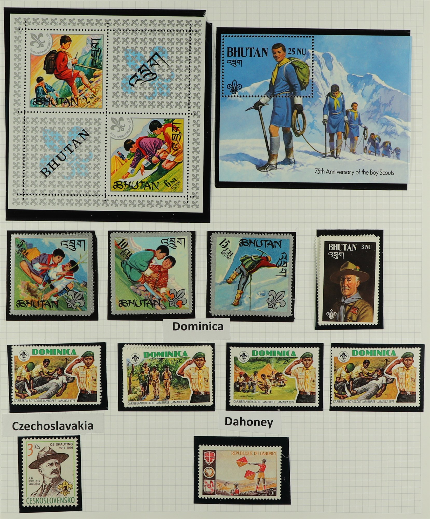 COLLECTIONS & ACCUMULATIONS SCOUTS 1950's-2010's world collection in hingeless mounts in two albums,
