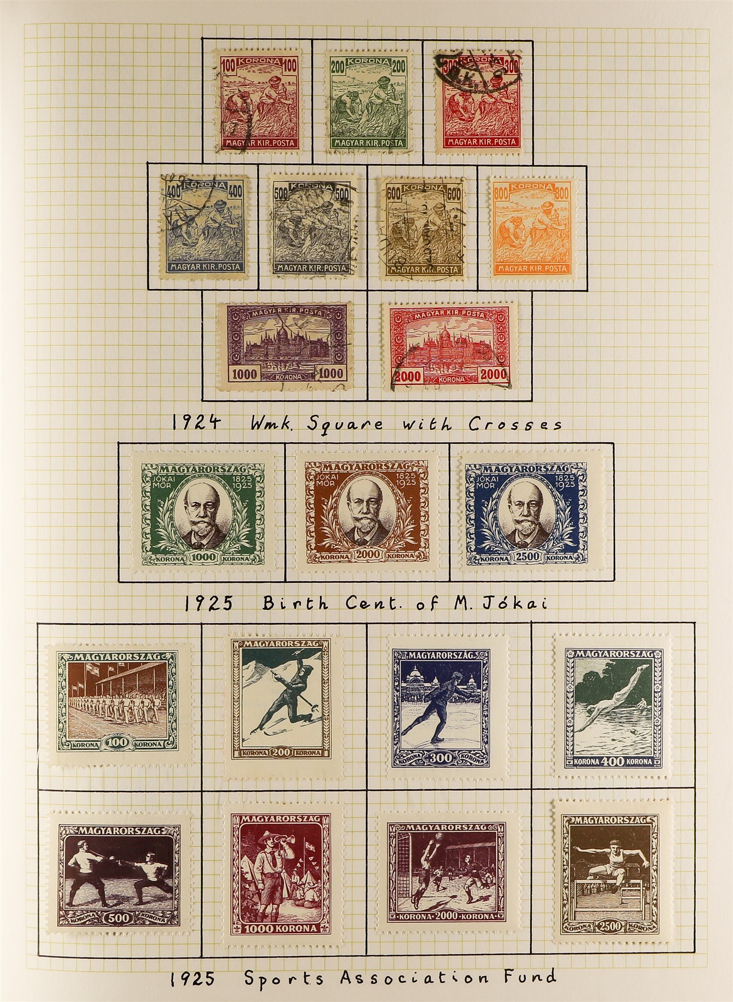 HUNGARY 1871 - 1944 COLLECTION of 1000+ mostly mint stamps, many sets, 'back of the book' with - Image 8 of 34