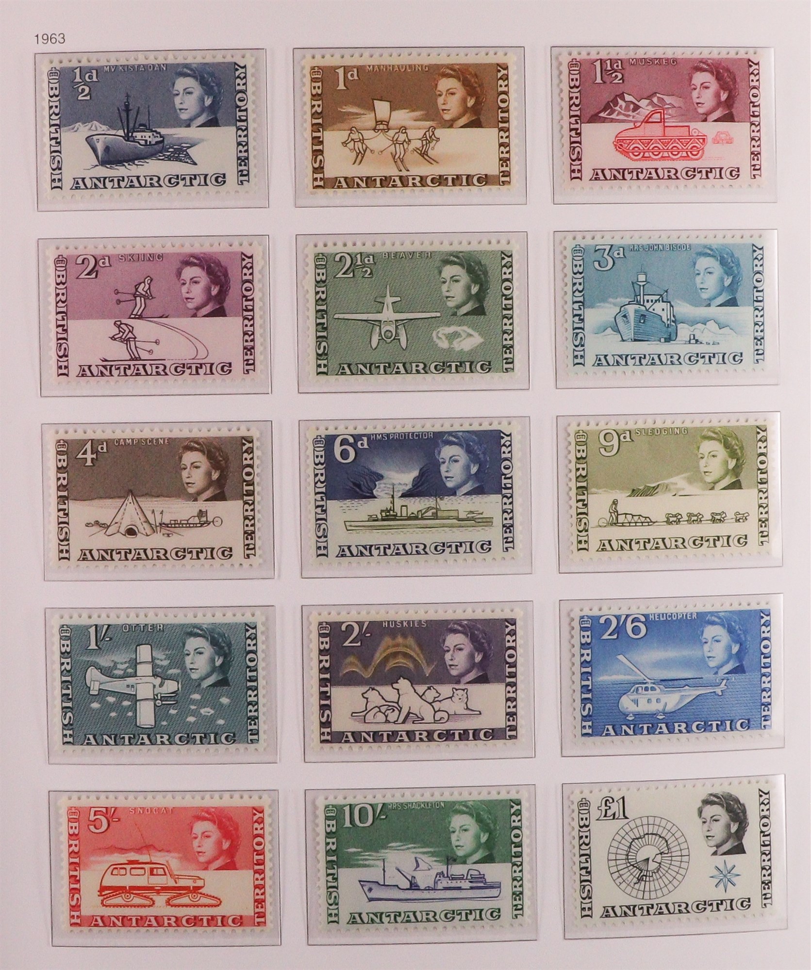 BR. ANTARCTIC TERR. 1963 - 2005 COMPLETE NHM COLLECTION on Davo pages. Also includes a selection