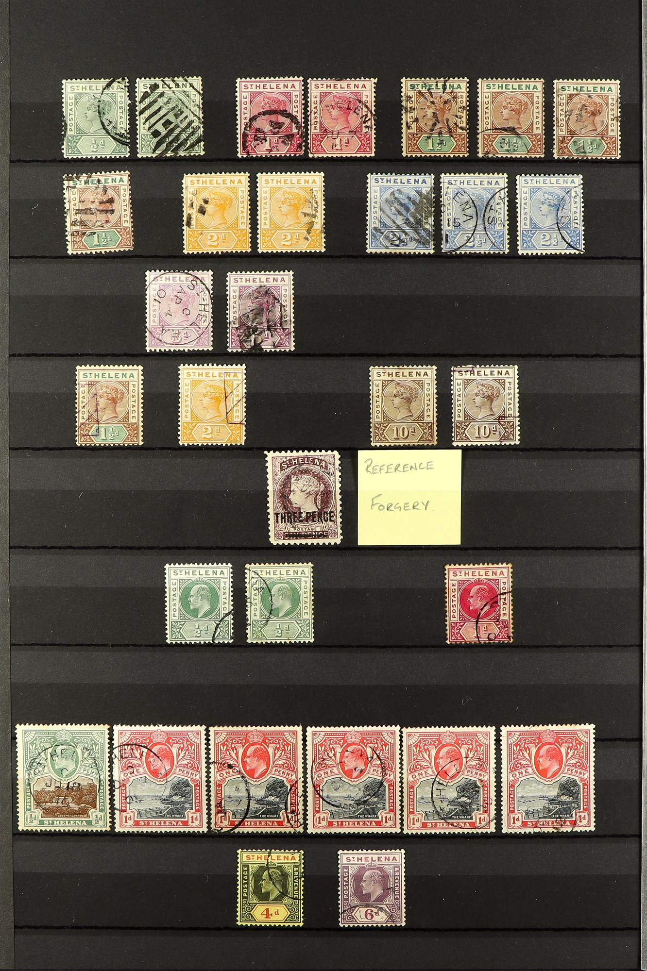 ST HELENA 1856 - 1911 USED COLLECTION of 75+ stamps on protective pages, 1856 6d imperf, 1861 6d - Image 2 of 2