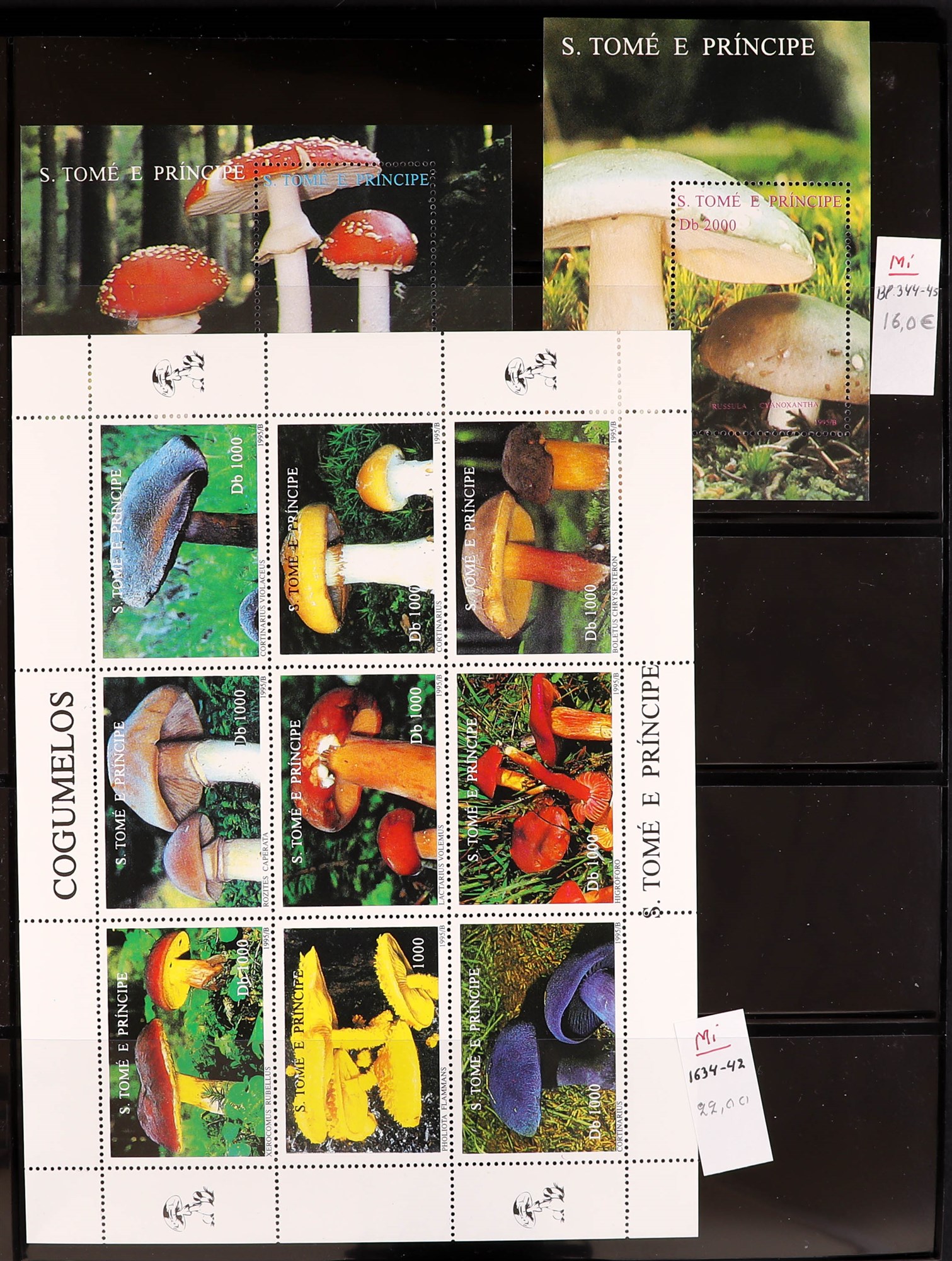 PORTUGUESE COLONIES FUNGI STAMPS OF ST THOMAS & PRINCE ISLANDS 1984 - 2014 never hinged mint - Image 14 of 30