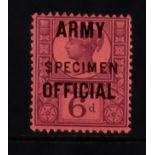 GB.QUEEN VICTORIA Z002 ARMY OFFICIAL 1901 6d dull purple / rose-red overprinted 'SPECIMEN' (type