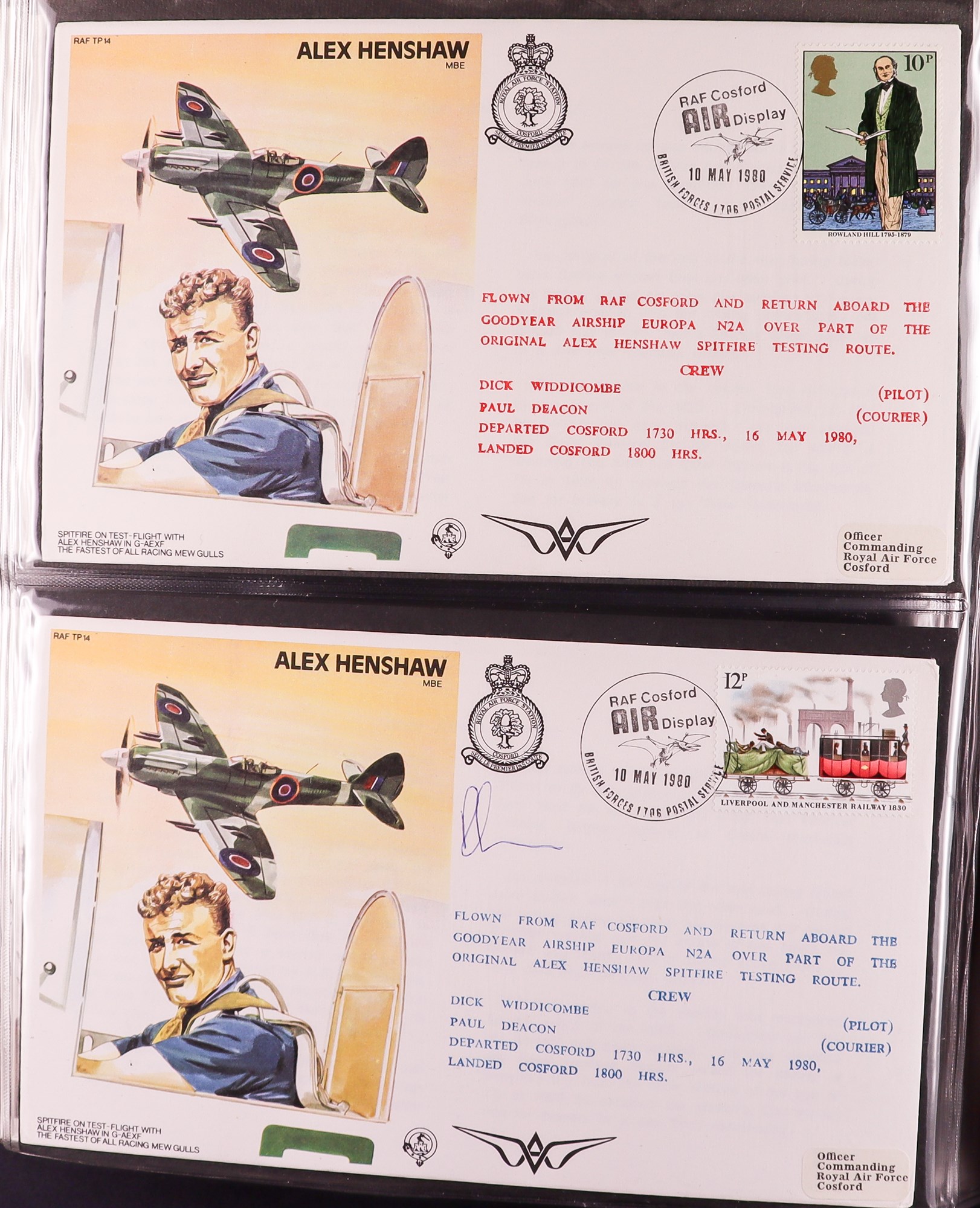 GB. COVERS & POSTAL HISTORY RAF 'TEST PILOT SERIES' COVERS collection, complete for numbers TP1 - - Image 10 of 11