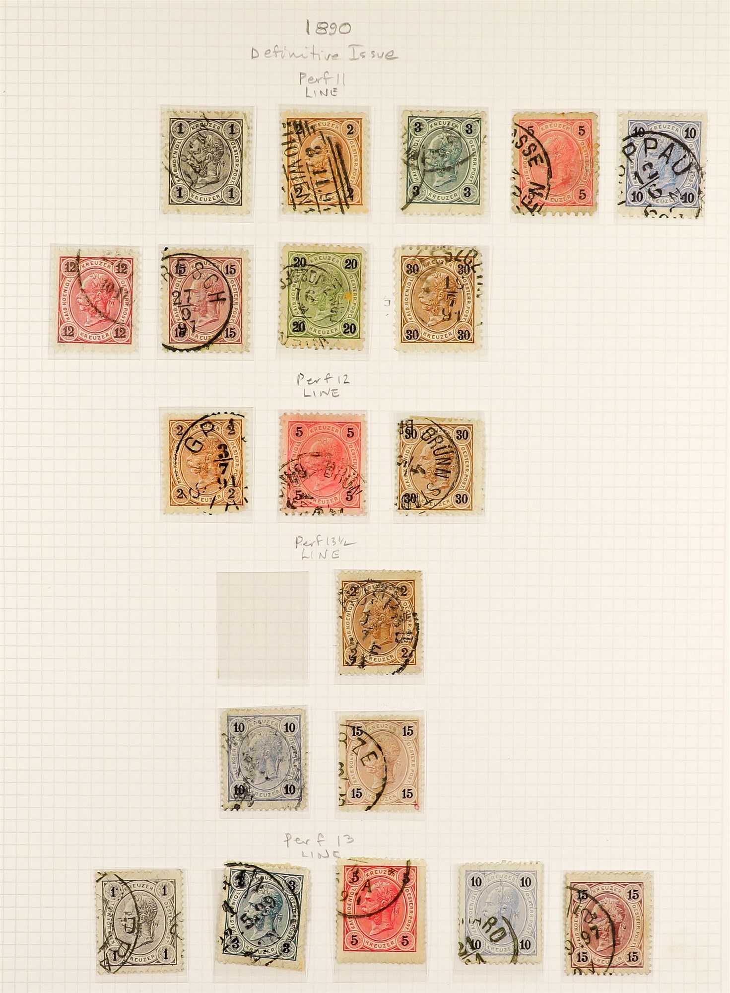 AUSTRIA 1890 - 1907 FRANZ JOSEF DEFINITIVES collection of over 300 stamps on album pages, semi- - Image 4 of 13