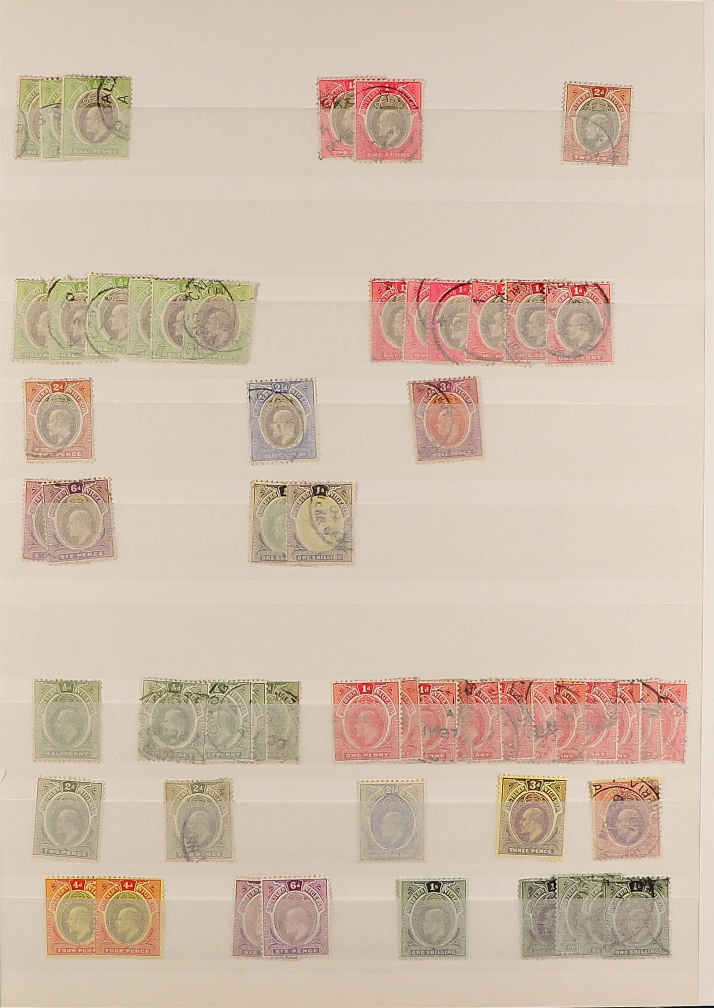 NIGERIA 'THE NIGERIAS' many 100's of mint & used stamps on protective pages from Niger Coast, Lagos, - Bild 7 aus 17