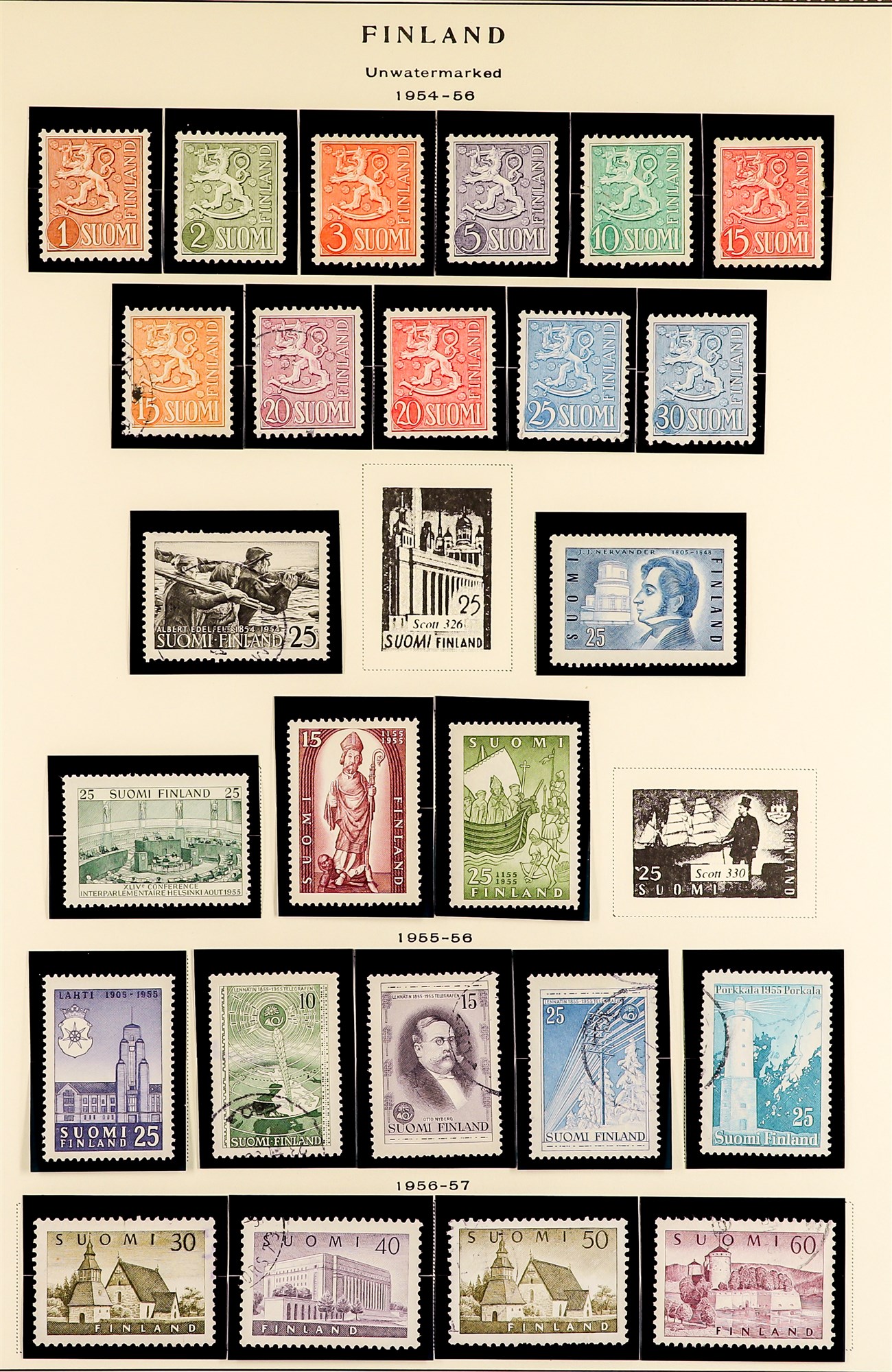 FINLAND 1860 - 1987 COLLECTION of over 900 mint & used stamps and miniature sheets on album pages, - Image 13 of 18