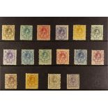 SPAIN 1909-22 King Alfonso XIII set incl. litho print 2c and 20c (Edifil 267/80 + 289/90) mostly