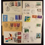 COLLECTIONS & ACCUMULATIONS EUROPA 1949 - 2013 never hinged mint stamps and sheetlets in 9 Davo