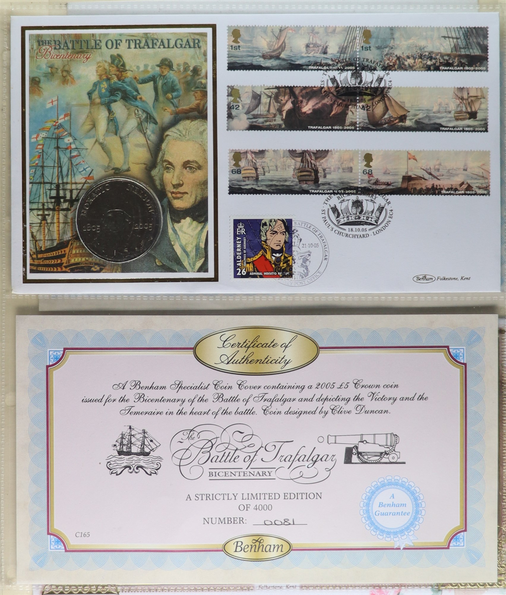 GB. COVERS & POSTAL HISTORY COIN COVERS 1990's-2010's collection on pages, includes mostly Benham - Image 18 of 24