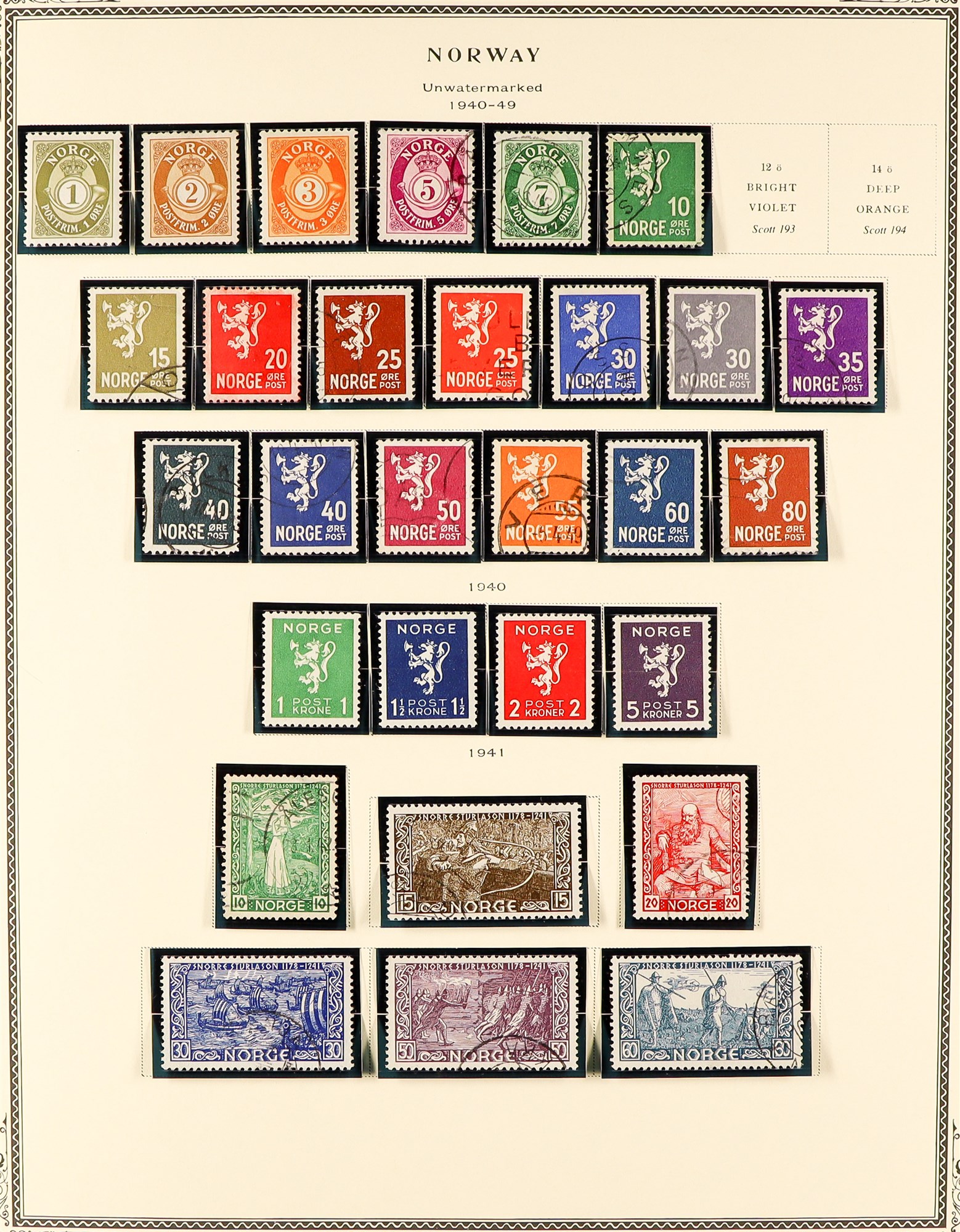 NORWAY 1855 - 1988 COLLECTION of stamps in Scott Specialty album (pages to 2002) of mint / never - Image 8 of 16