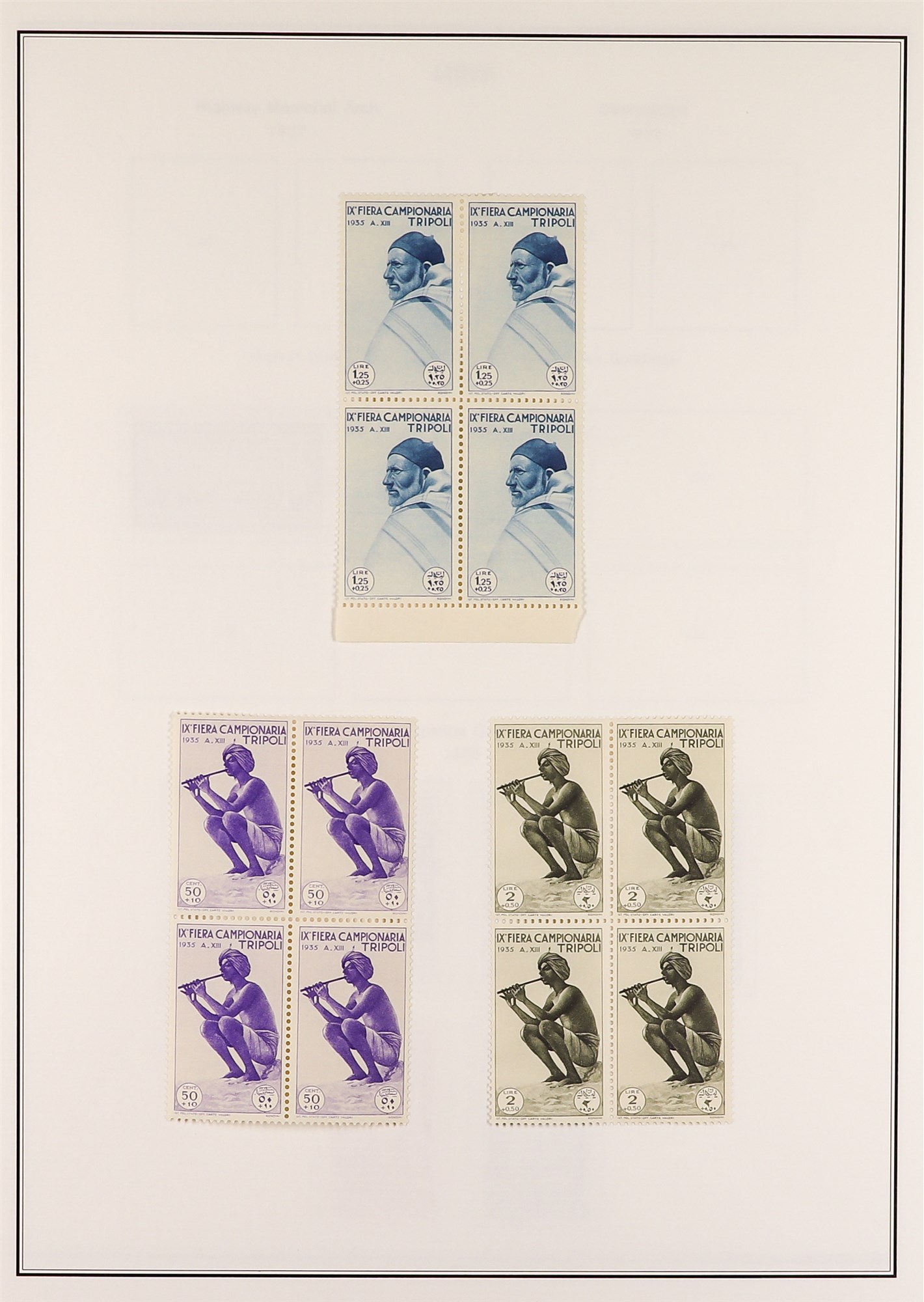 ITALIAN COLONIES LIBYA 1912 - 1941 collection of 160+ mint stamps on album pages. Sassone €3150+. - Image 4 of 5