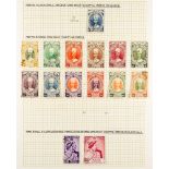 MALAYA STATES KELANTAN 1935 - 1965 COLLECTION of 68 very fine used stamps on album pages, note