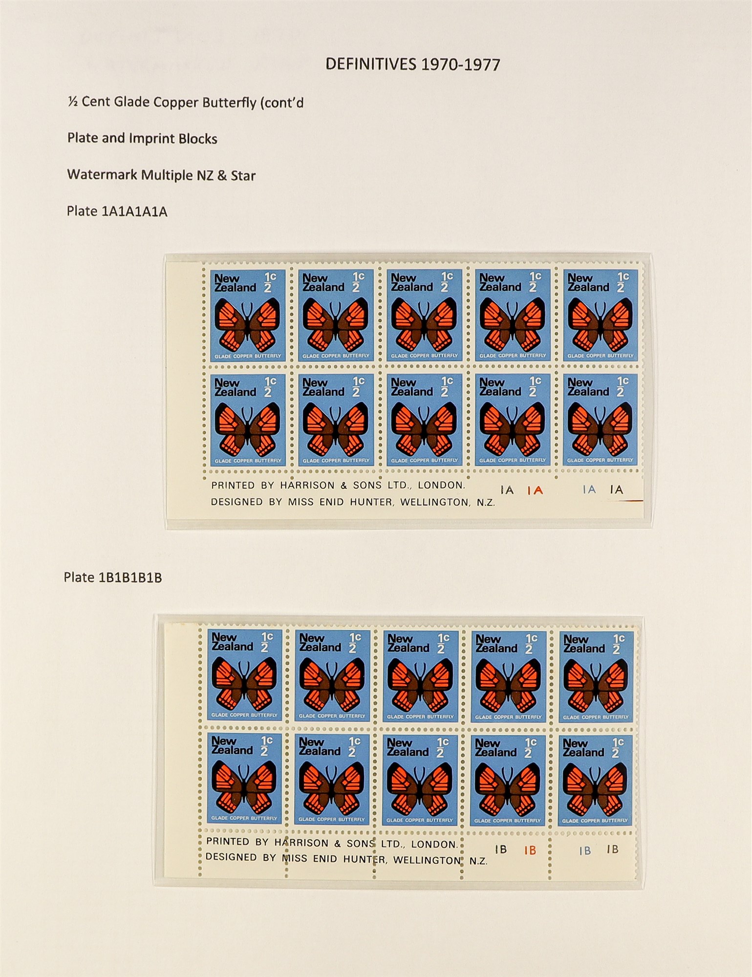 NEW ZEALAND 1970 - 1976 PICTORIALS SPECIALIZED COLLECTION of 110+ never hinged mint plate +