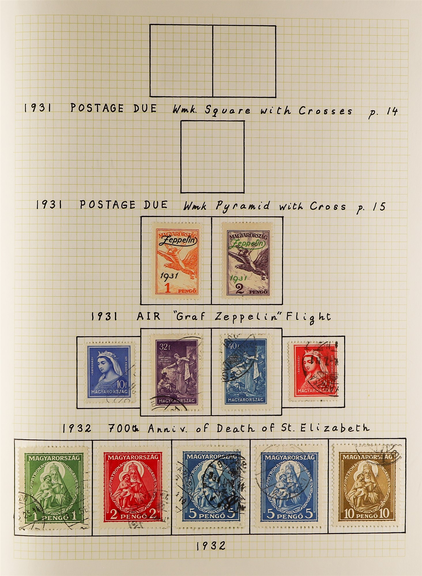 HUNGARY 1871 - 1944 COLLECTION of 1000+ mostly mint stamps, many sets, 'back of the book' with - Image 10 of 34