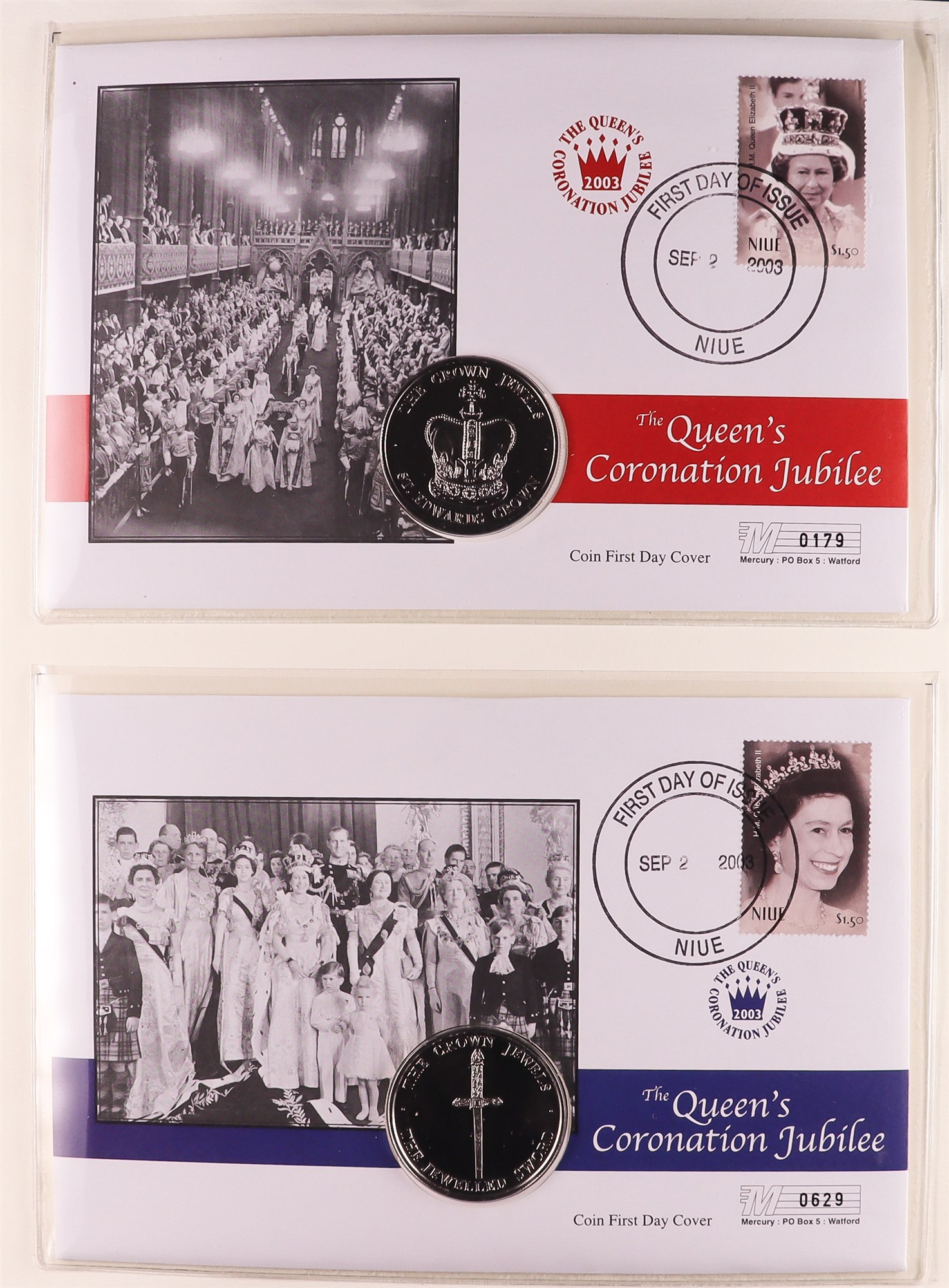 COIN COVERS Several collections in 6 albums of Mercury coin covers - The Royal Family 1996-2006 in - Image 2 of 7