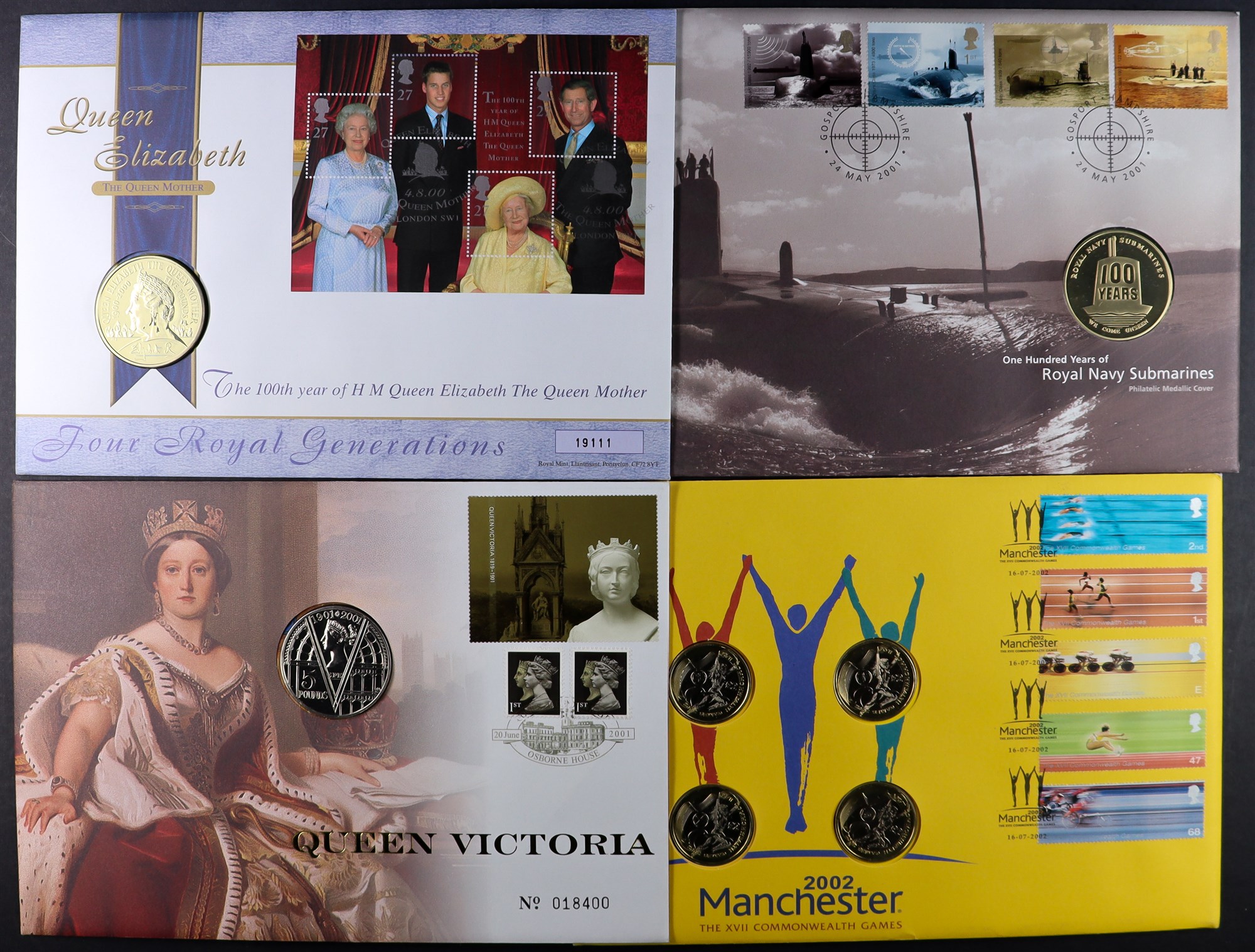 COIN COVERS collection of British 1981 - 2005 chiefly Royal Mail / Royal Mint special covers with