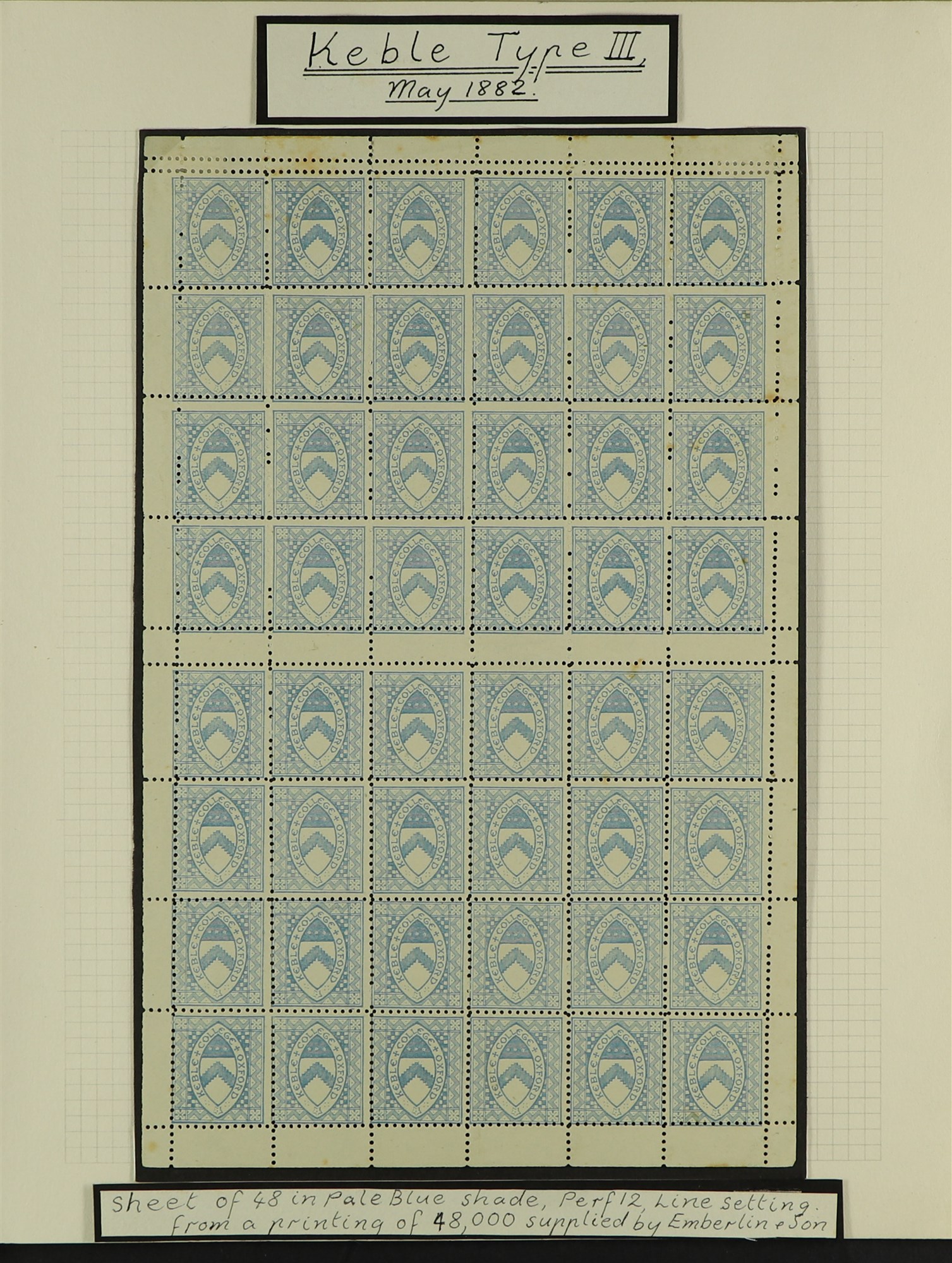 GREAT BRITAIN COLLEGE STAMPS - KEBLE COLLEGE OXFORD specialised collection of 100+ stamps spanning - Image 3 of 4