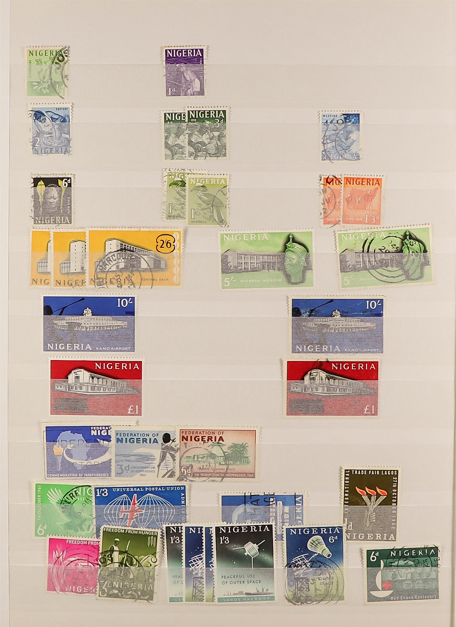 NIGERIA 'THE NIGERIAS' many 100's of mint & used stamps on protective pages from Niger Coast, Lagos, - Bild 14 aus 17