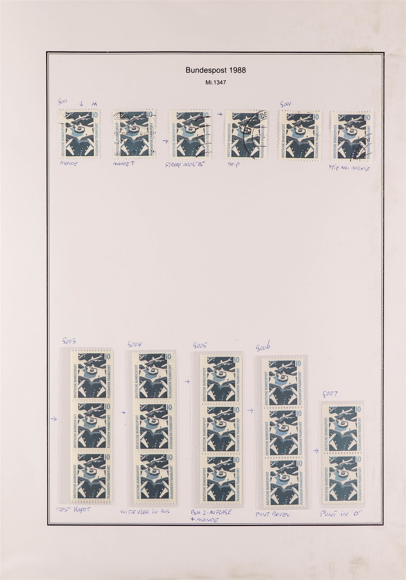 GERMANY WEST 1980 - 1989 SPECIALIZED COLLECTION of 800+ mint, never hinged mint and used stamps, - Image 4 of 10