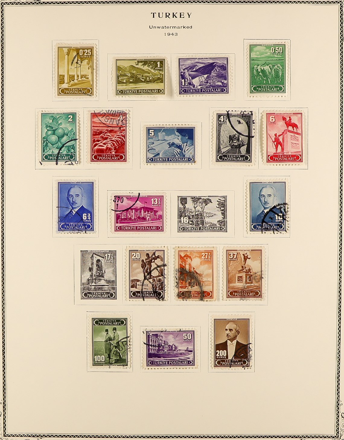 TURKEY 1863 - 1973 COLLECTION of approx. 1500 mint & used stamps in large 'Scott' Turkey album, note - Image 10 of 33