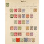 GIBRALTAR 1886 - 1935 MINT COLLECTION of around 75 stamps on album pages, values to 10s, sets, etc.