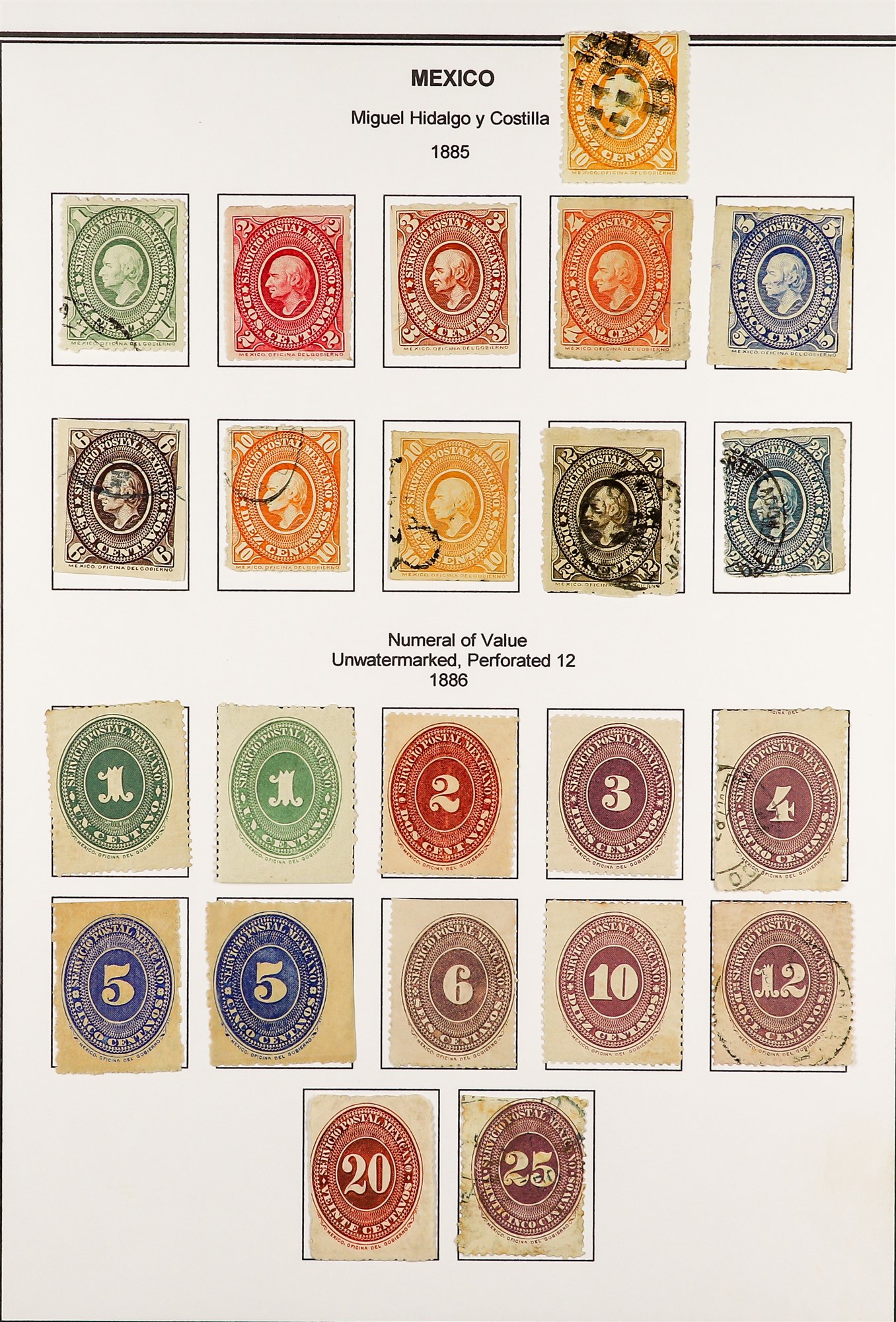 MEXICO 1872 - 1910 EXTENSIVE COLLECTION of over 300 mint & used stamps with a degree of - Image 16 of 32