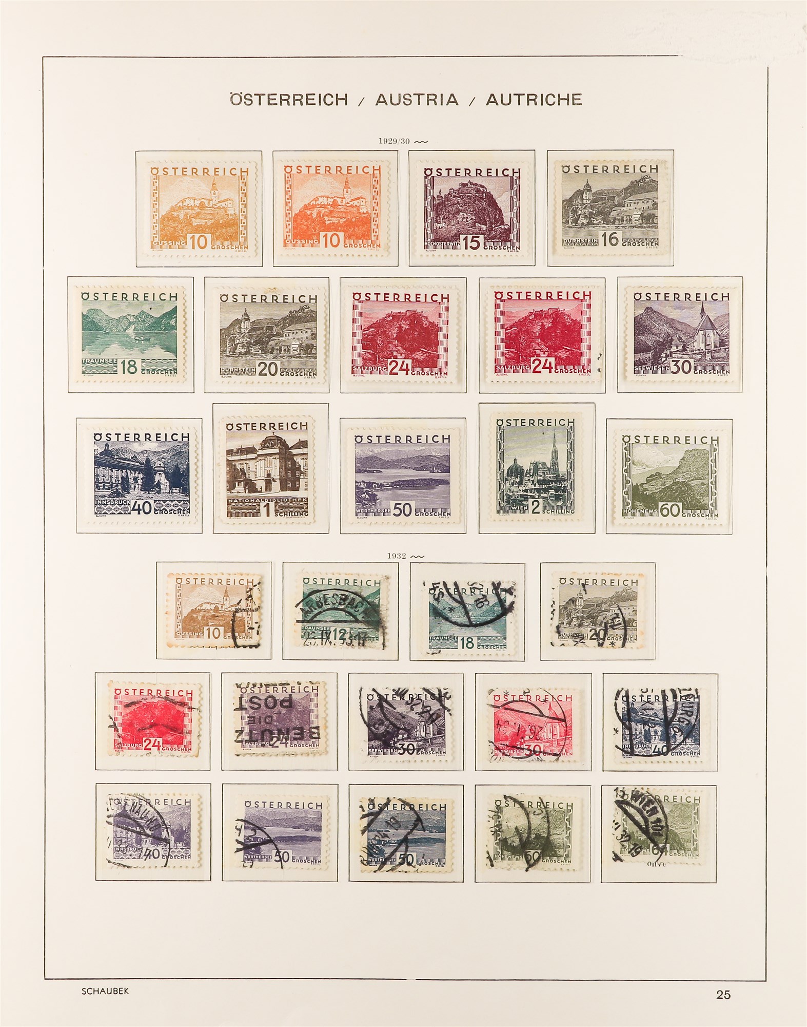 AUSTRIA 1850 - 1937 COLLECTION. of around 1000 mint & used stamps in Schaubek Austria hingeless - Image 20 of 29