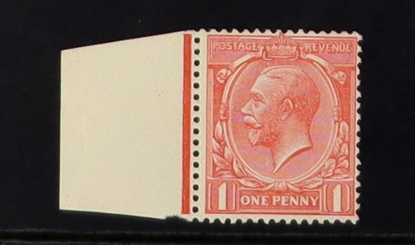 GB.GEORGE V 1912-24 1d pink Wmk Cypher, Spec N16(10), never hinged mint with sheet margin at left.