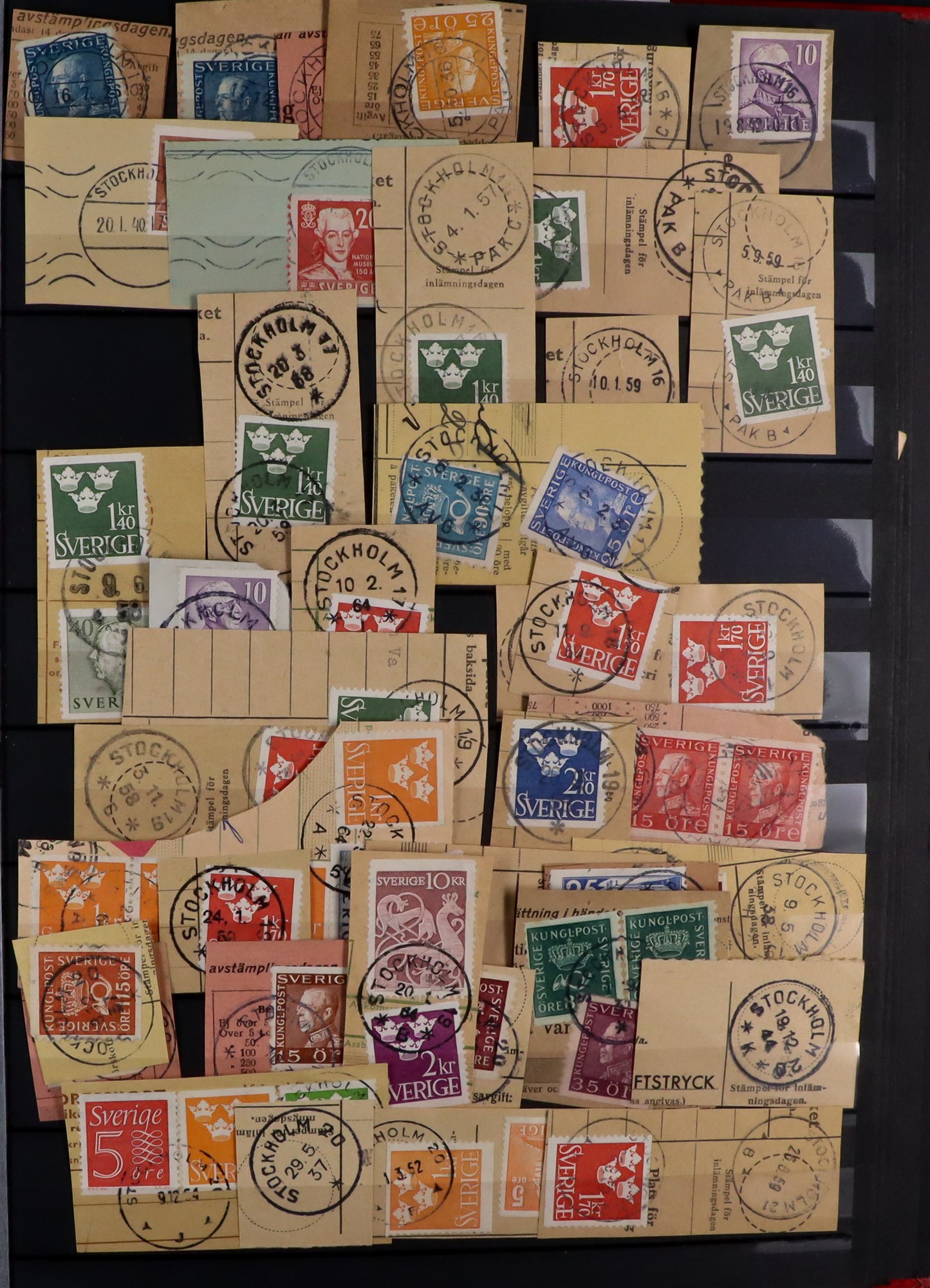 SWEDEN POSTMARKS Mostly 1880's-1950's used stamps selected for nice cancels, mostly with superb - Image 7 of 11
