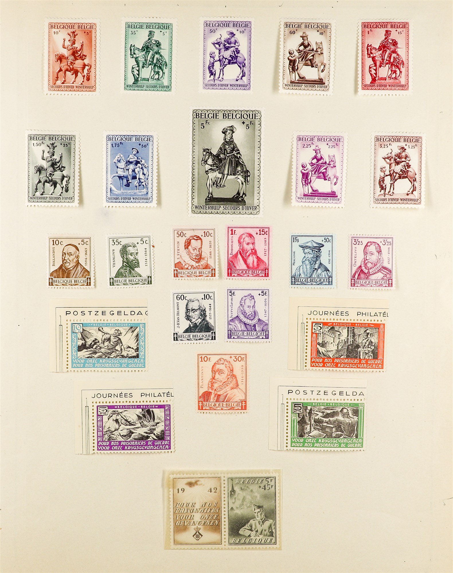 BELGIUM 1849 - 1942 COLLECTION of around 700 chiefly used stamps on album pages, comprehensive - Image 30 of 40