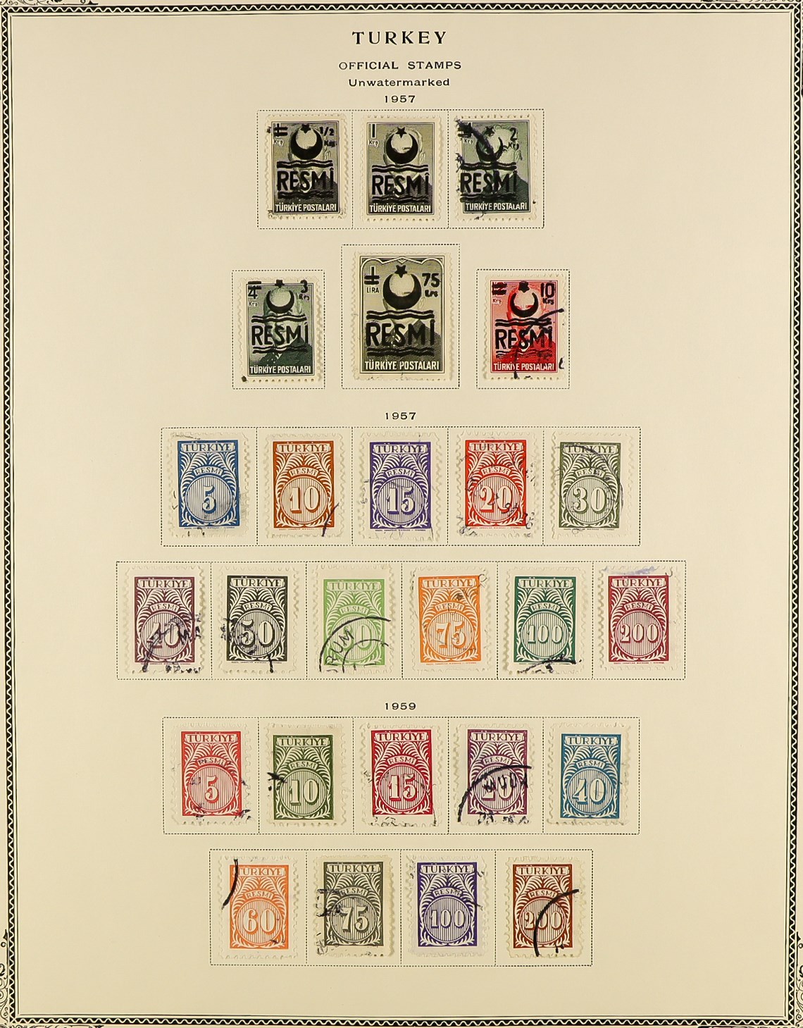 TURKEY 1863 - 1973 COLLECTION of approx. 1500 mint & used stamps in large 'Scott' Turkey album, note - Image 28 of 33