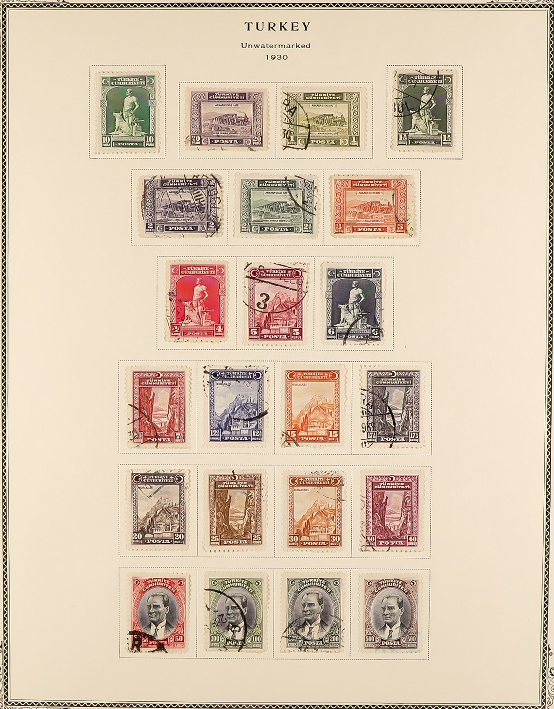 TURKEY 1863 - 1973 COLLECTION of approx. 1500 mint & used stamps in large 'Scott' Turkey album, note - Image 8 of 33
