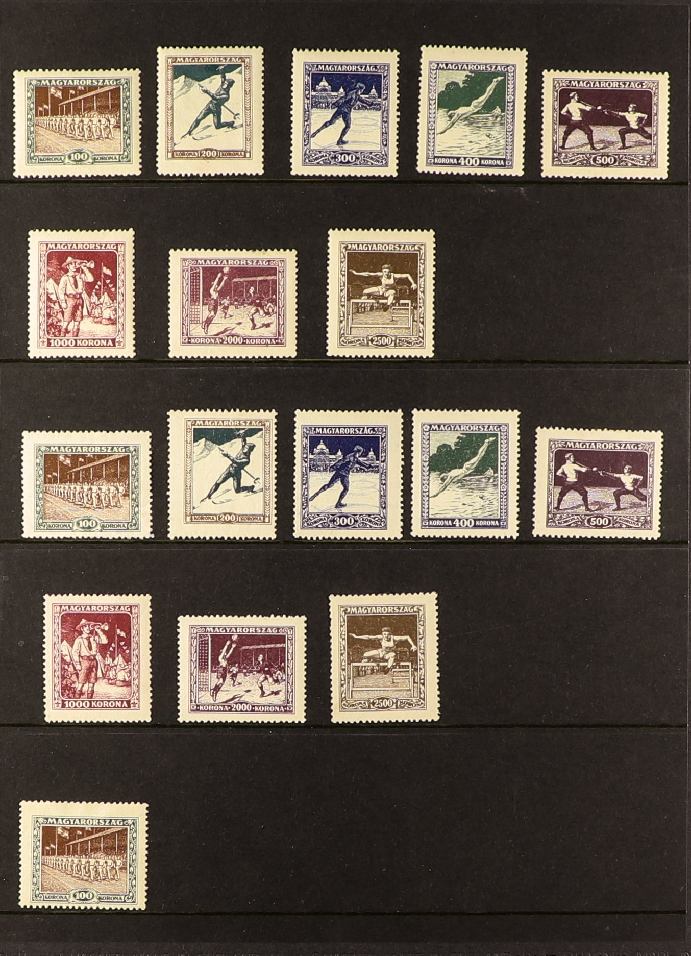 HUNGARY 1918 - 1938 COLLECTION of approx 900 mint & used stamps (often 1 of each) plus a few - Image 11 of 23