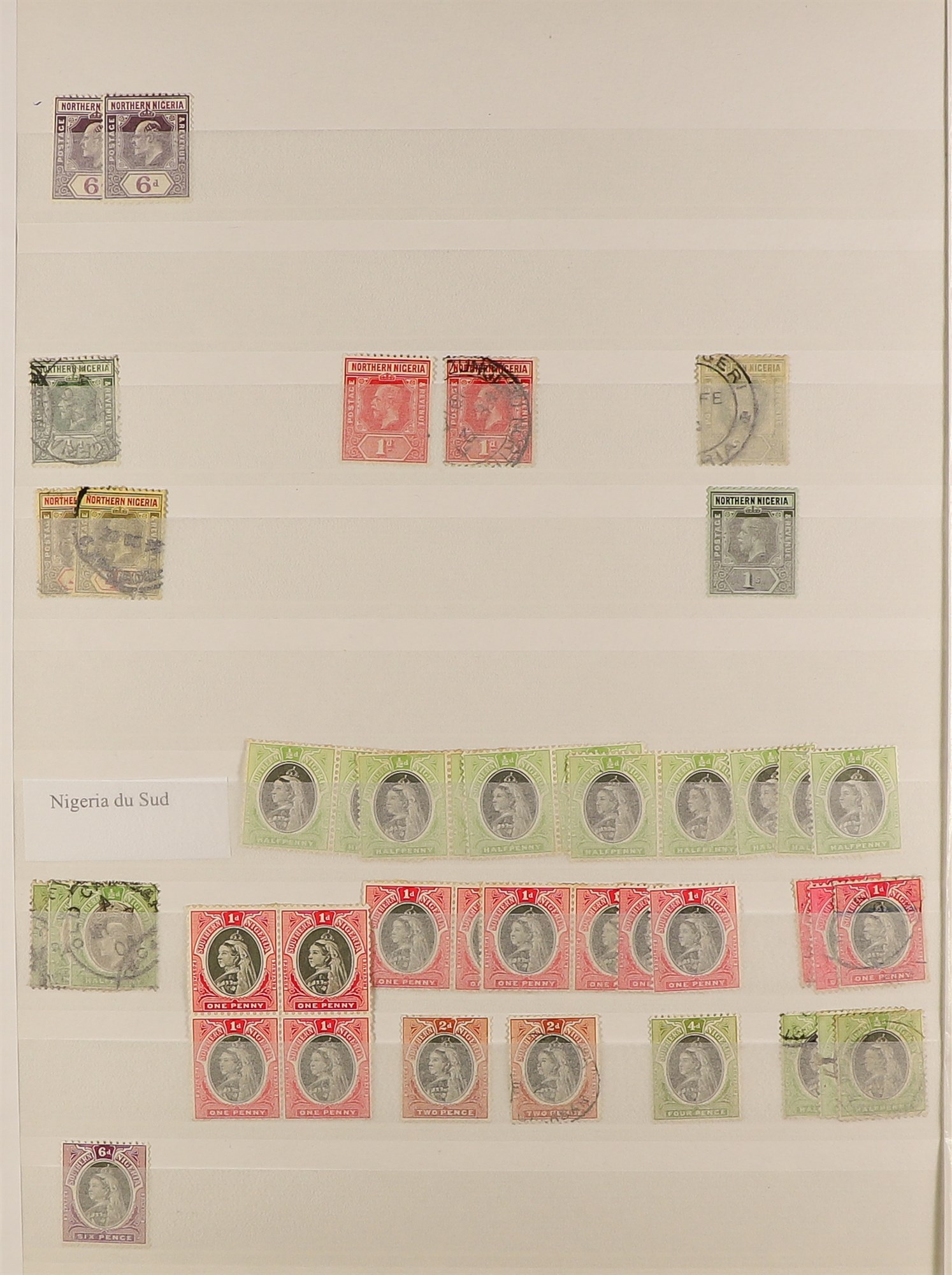 NIGERIA 'THE NIGERIAS' many 100's of mint & used stamps on protective pages from Niger Coast, Lagos, - Bild 6 aus 17