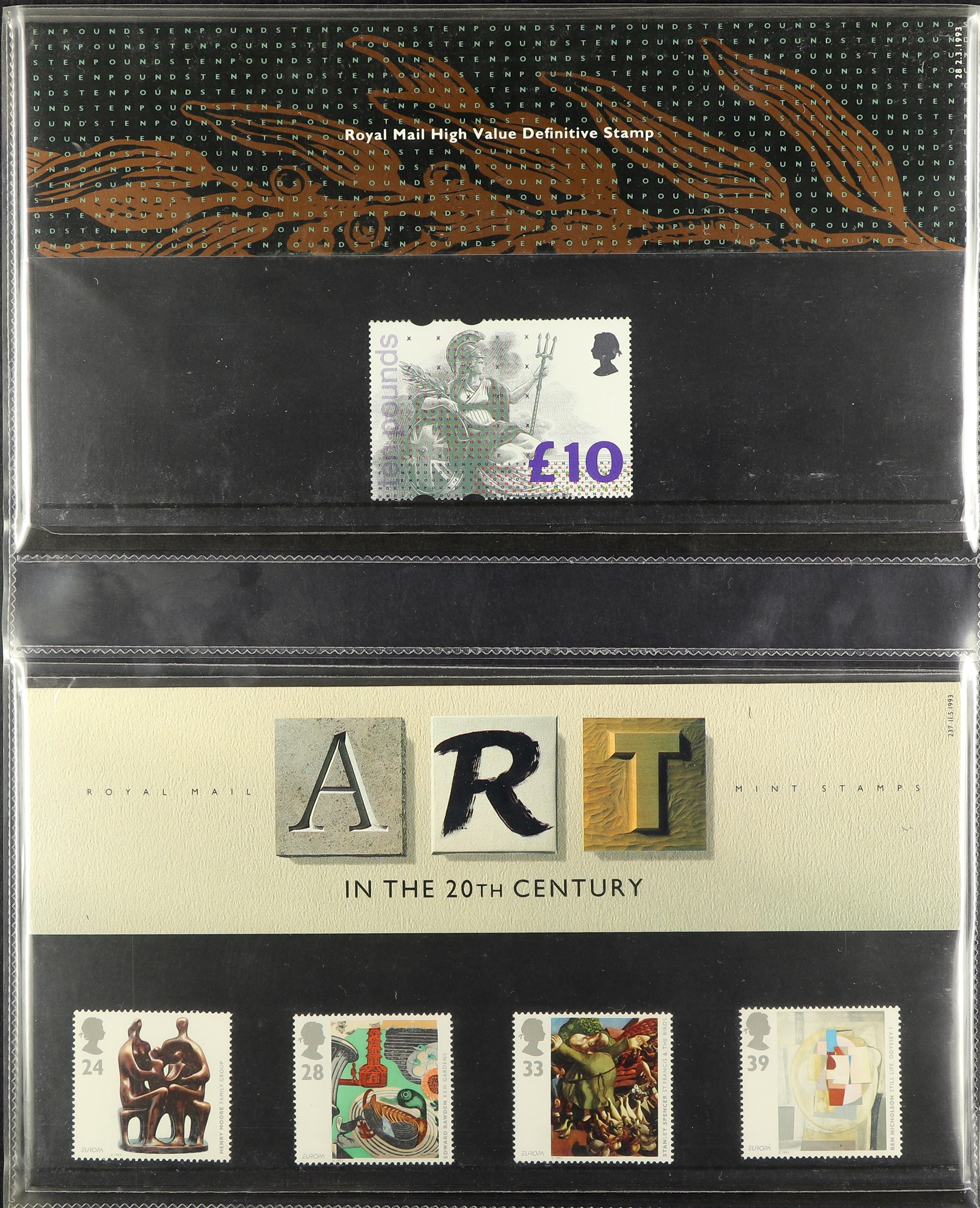GB.ELIZABETH II 1989-2001 PRESENTATION PACKS in two albums, includes 1988 Castles set, 1993 £10 - Image 6 of 16