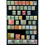 BR. HONDURAS 1912 - 1935 COLLECTION of over 50 used stamps on protective page, note 1913-21 set with