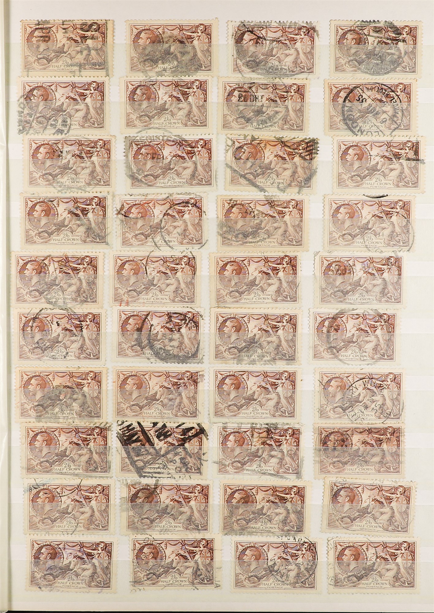GB.GEORGE V 1934 RE-ENGRAVED SEAHORSES approx 600 used examples - 2s6d browns (440+), 5s rose- - Image 7 of 16