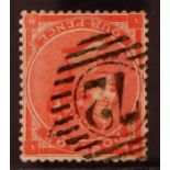 GB.QUEEN VICTORIA 1862-64 4d bright red (a very rich shade) small letters with INVERTED WATERMARK,