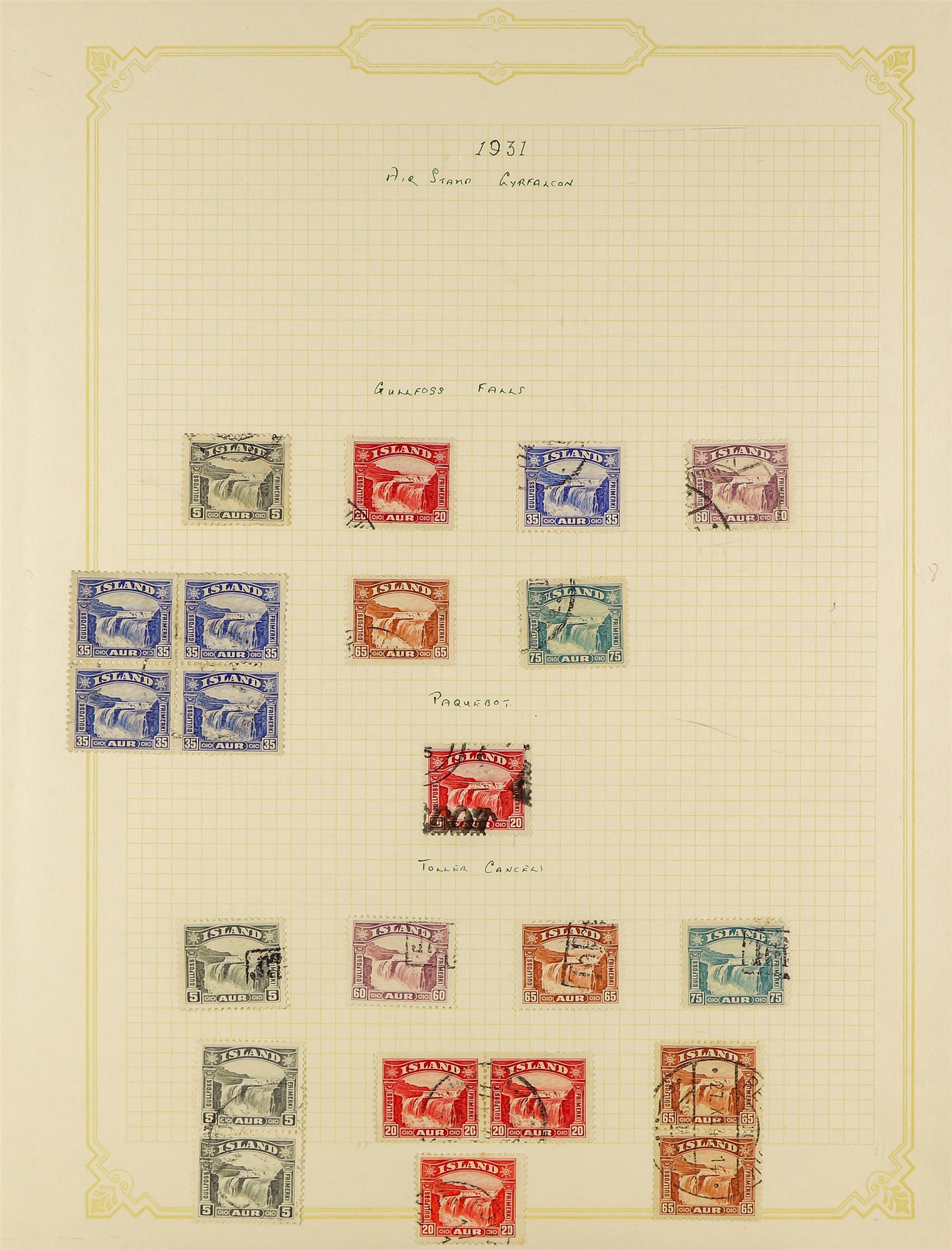 ICELAND 1901 - 1976 COLLECTION of over 700 used stamps on album pages, chiefly complete sets. Cat £ - Image 7 of 26