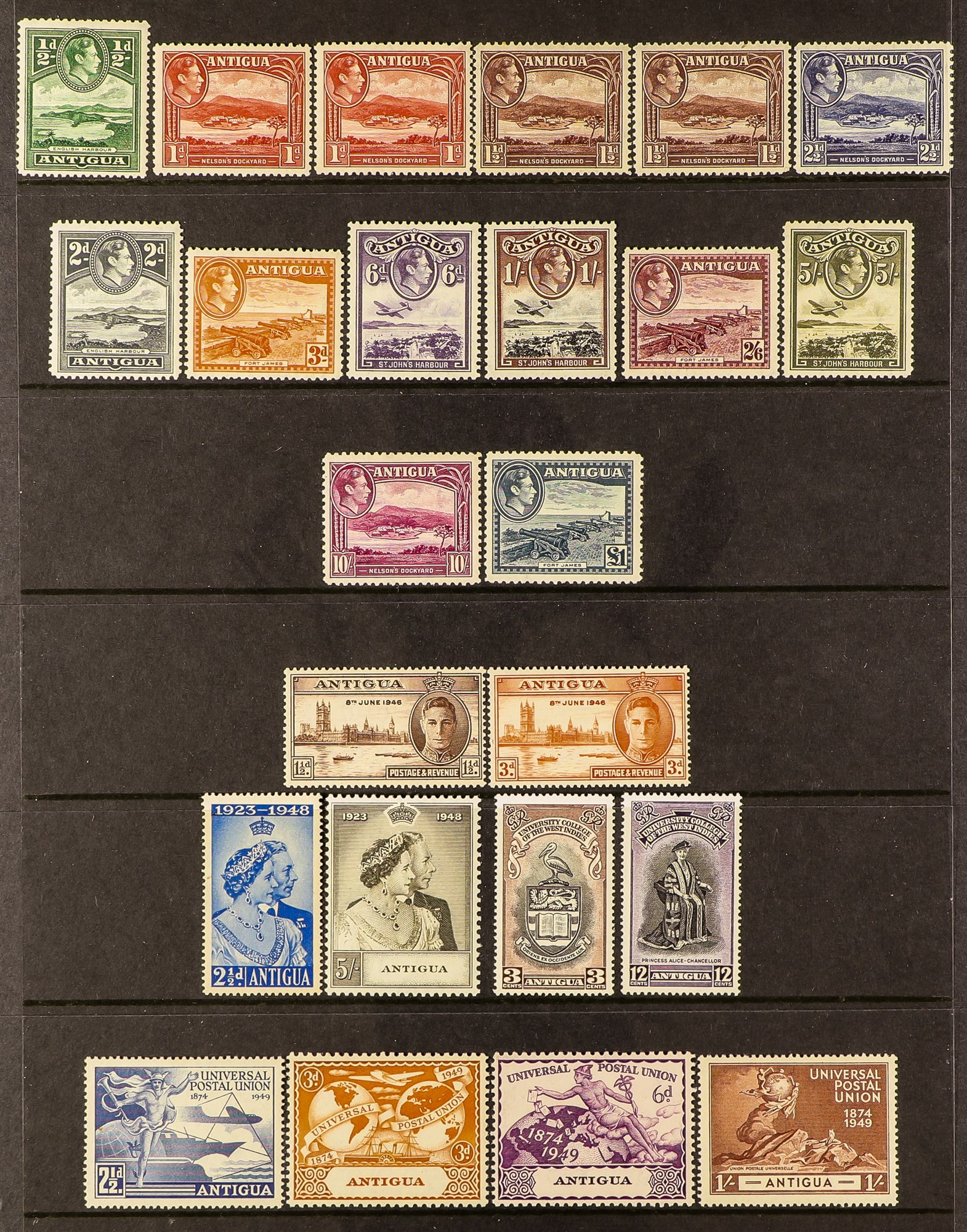 ANTIGUA & BARBUDA 1882 - 1951 MINT COLLECTION on protective pages, note 1903-07 set, 1908-17 set, - Image 3 of 3