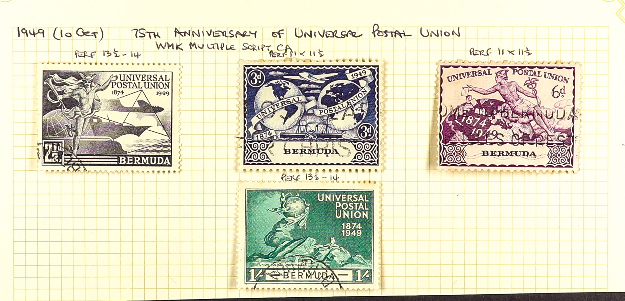 BERMUDA 1937 - 1949 FINE USED COLLECTION of over 60 stamps on pages, includes 1938-53 set with - Image 4 of 4