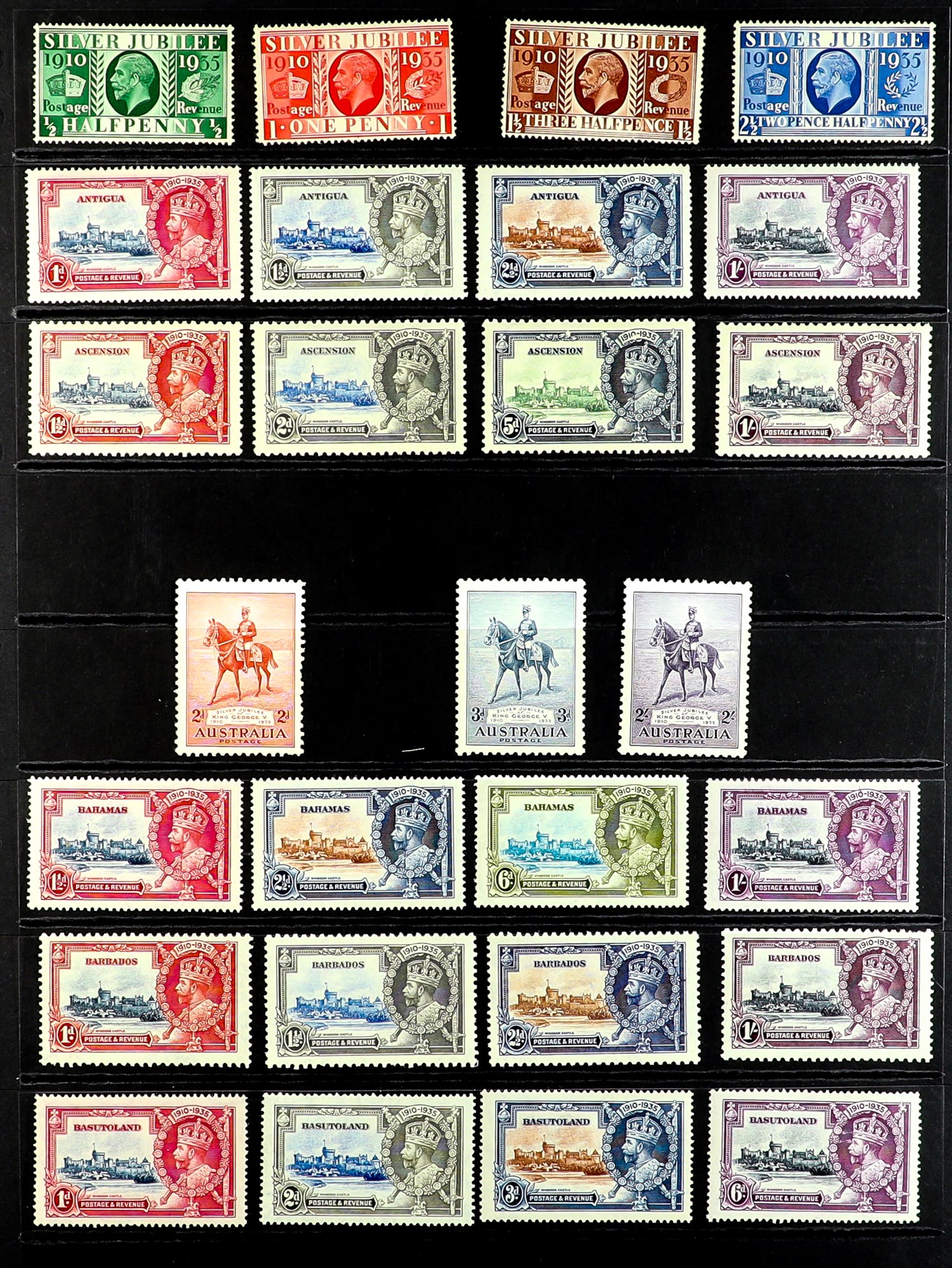 COLLECTIONS & ACCUMULATIONS 1935 SILVER JUBILEE complete Commonwealth omnibus series (no Egypt),