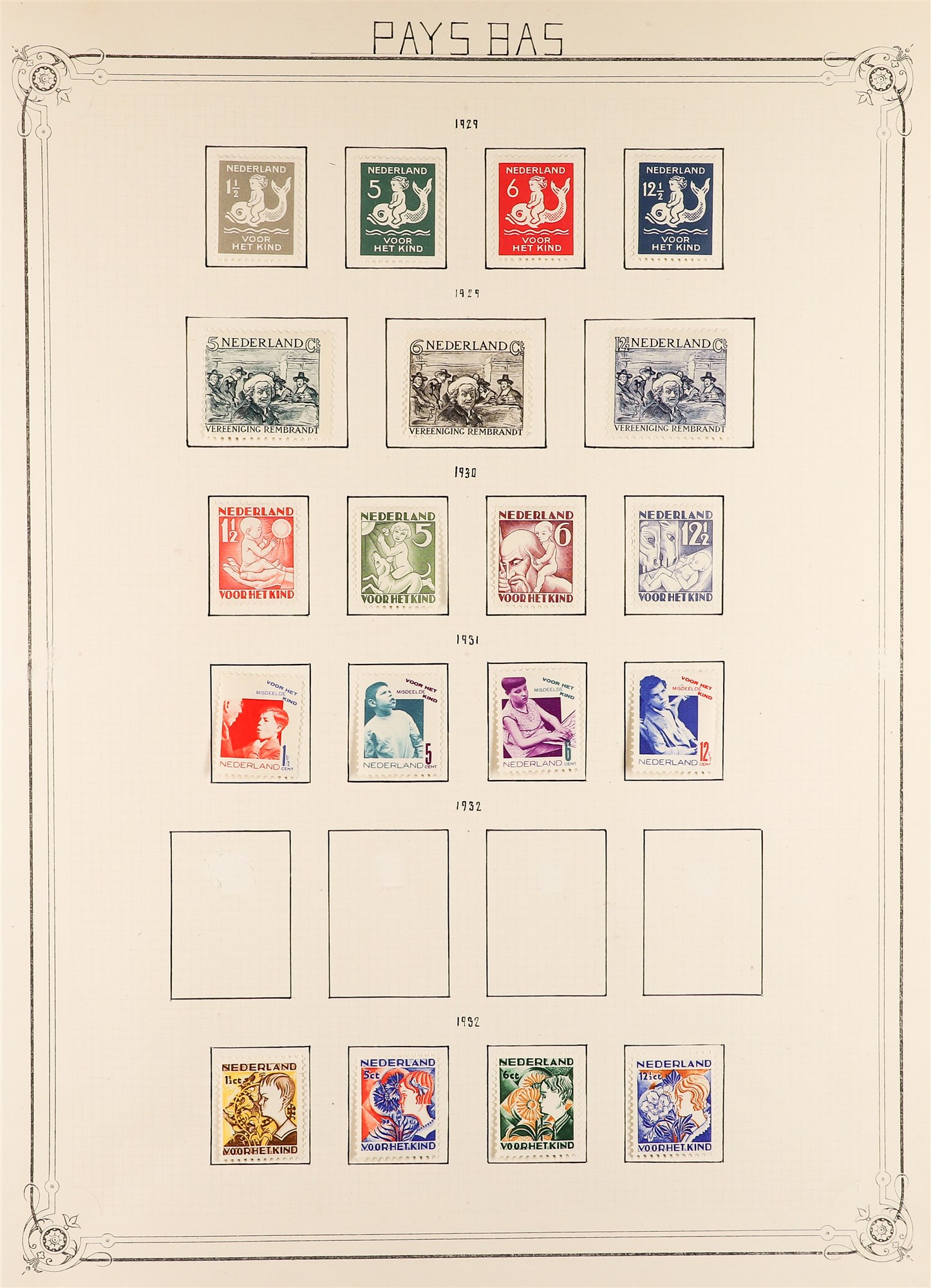 NETHERLANDS 1921 - 1939 MINT SETS collection on album pages, Michel €3000+ (110+ stamps) - Image 2 of 6