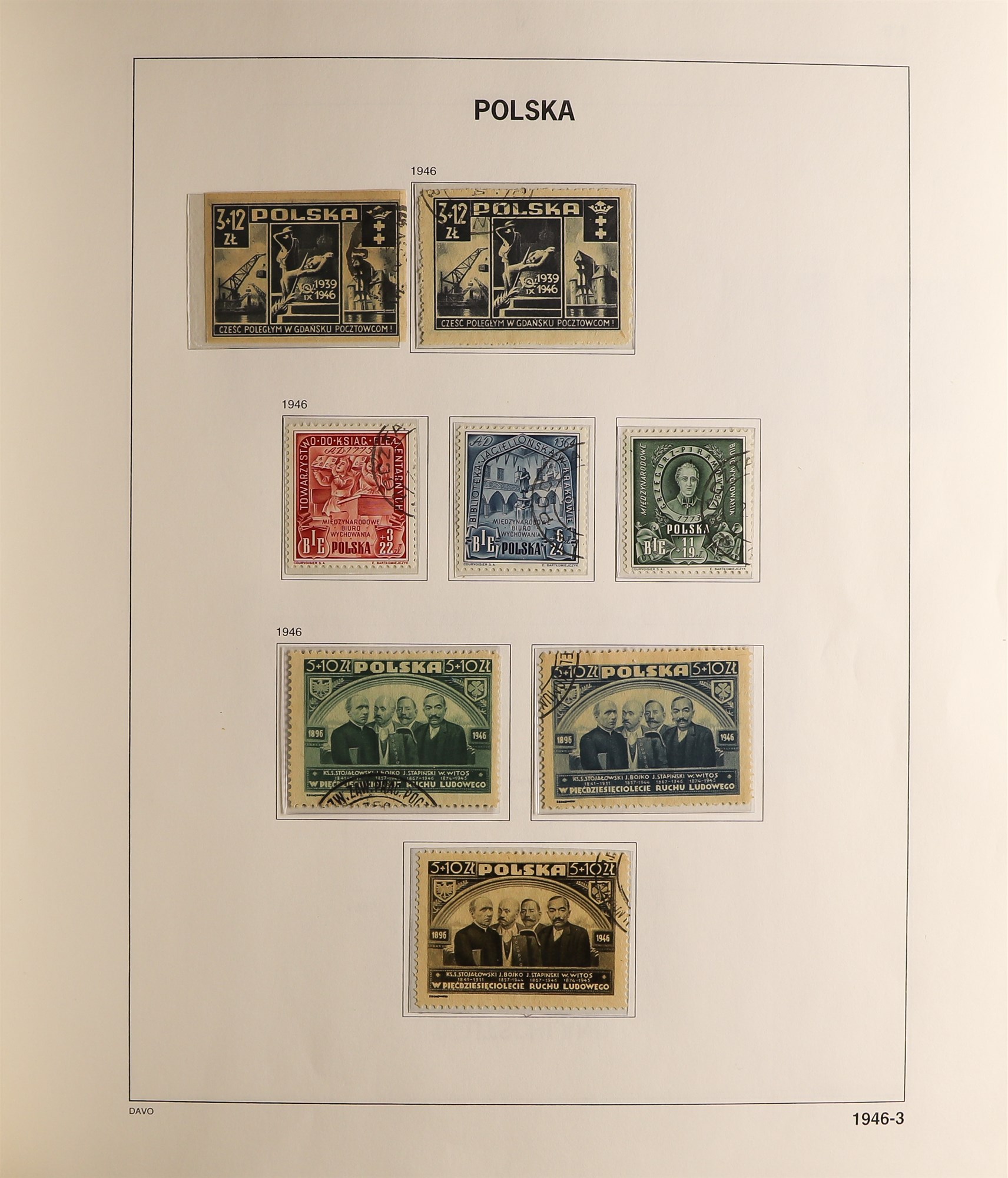 POLAND 1944 - 1959 USED COLLECTION in a hingeless Davo Polska album, chiefly complete sets & - Image 6 of 18