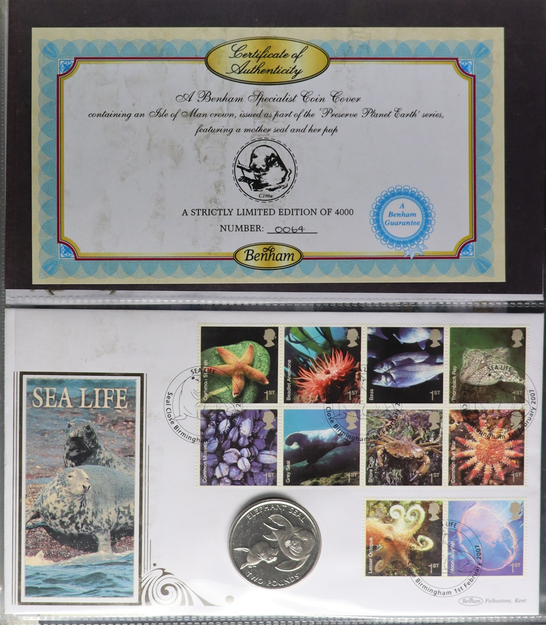 GB. COVERS & POSTAL HISTORY COIN COVERS 1990's-2010's collection on pages, includes mostly Benham - Image 3 of 24